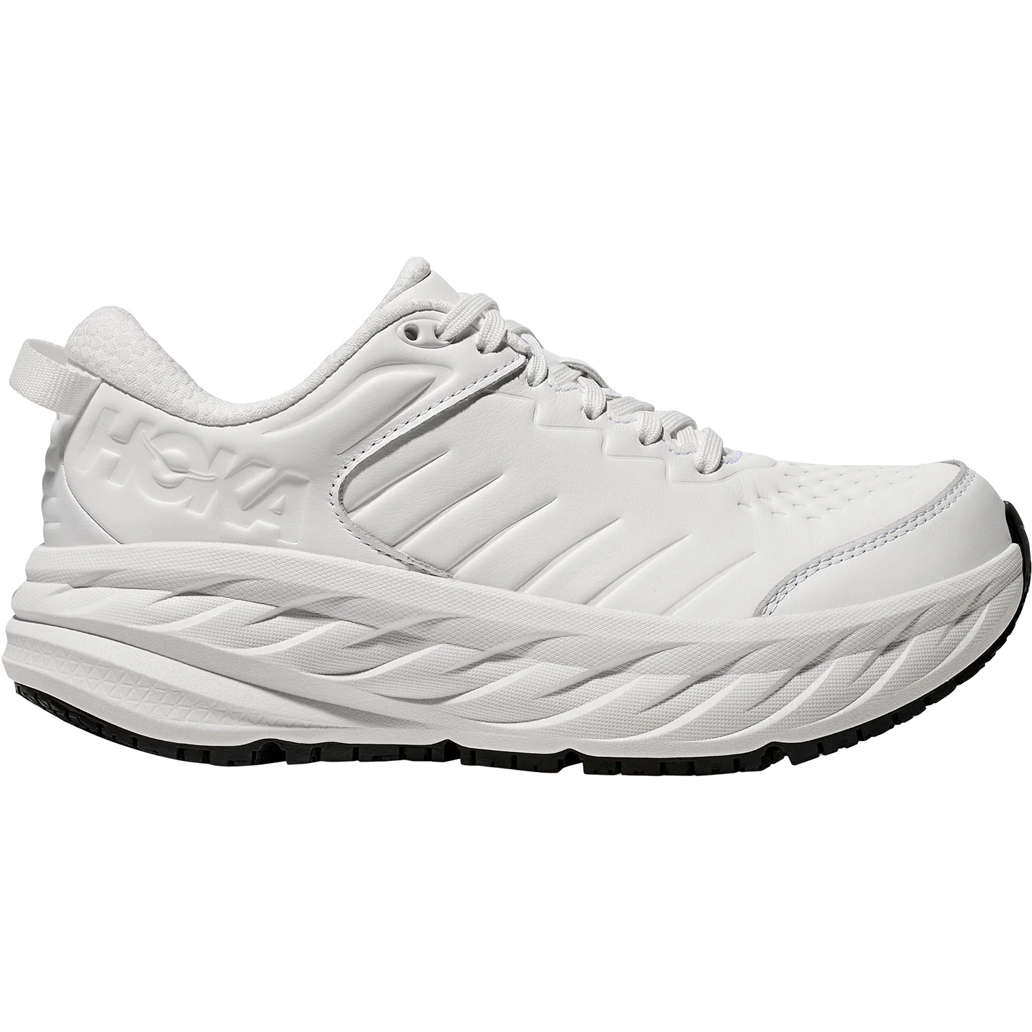 Hoka Bondi SR (Neutral Support) Women's Walking Shoes Frost/Frost Leather