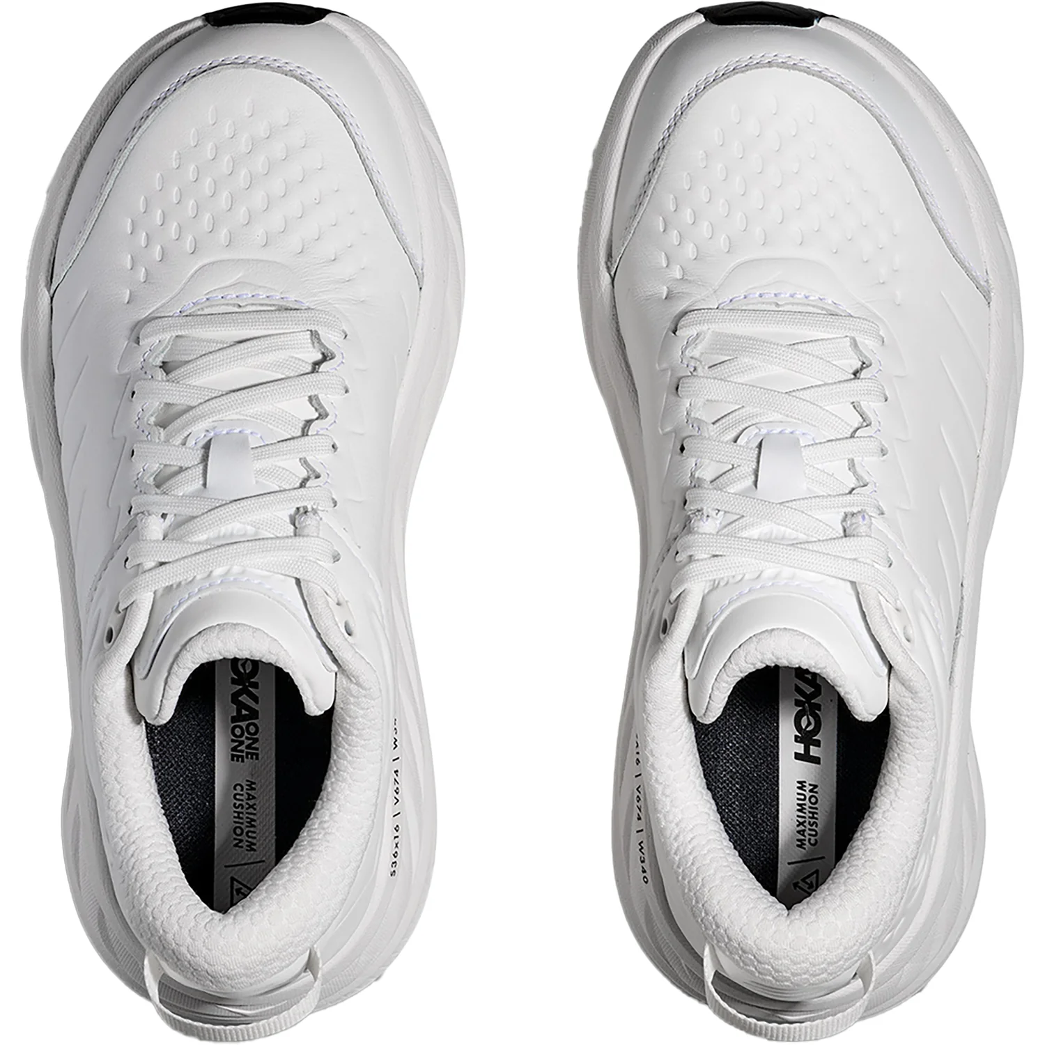 Hoka Bondi SR (Neutral Support) Women's Walking Shoes Frost/Frost Leather - Image 2