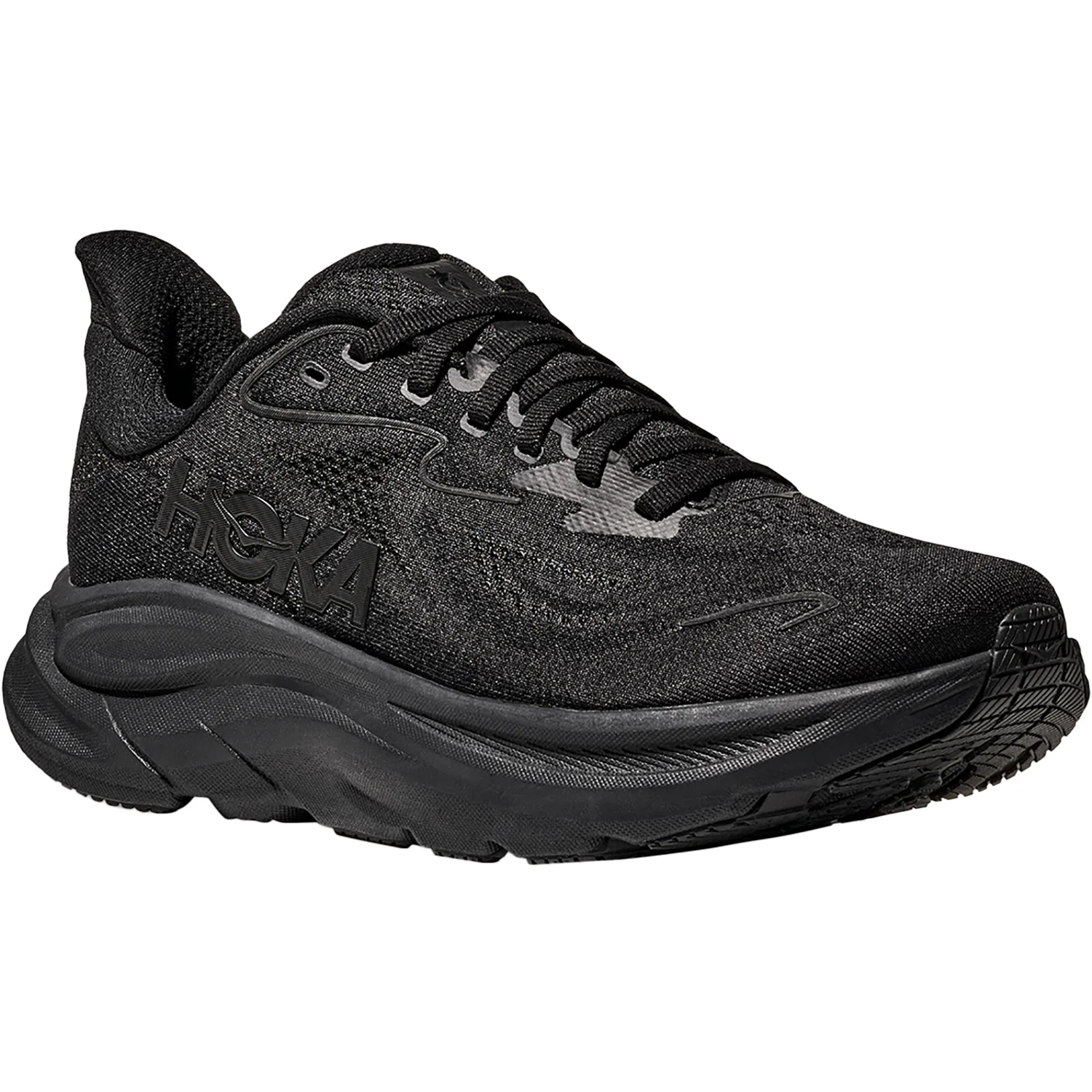 Hoka Clifton 10 (Neutral Support) Women's Athletic Shoes Black/Black - Image 5