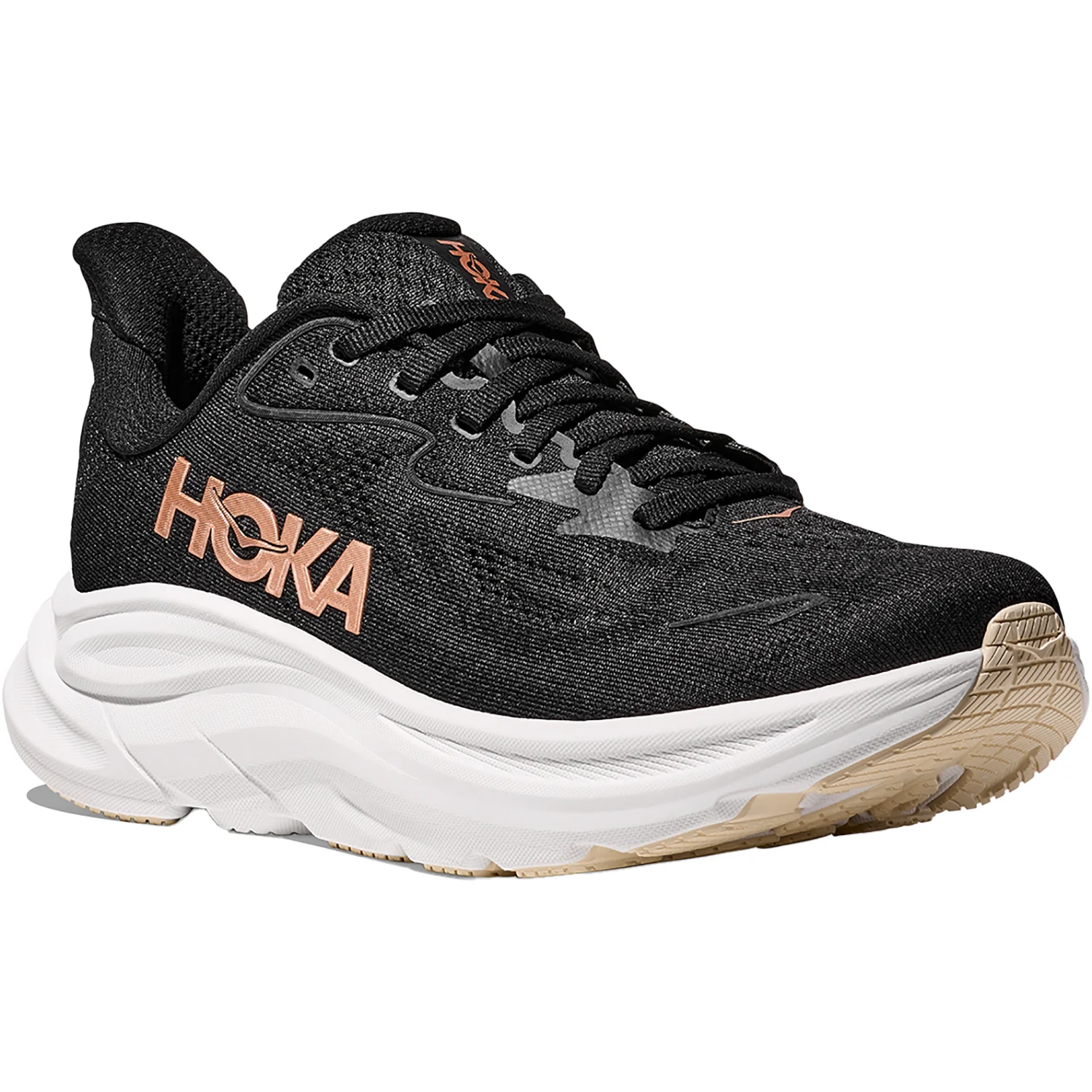 Hoka Clifton 10 (Neutral Support) Women's Athletic Shoes Black/Rose Gold - Image 5