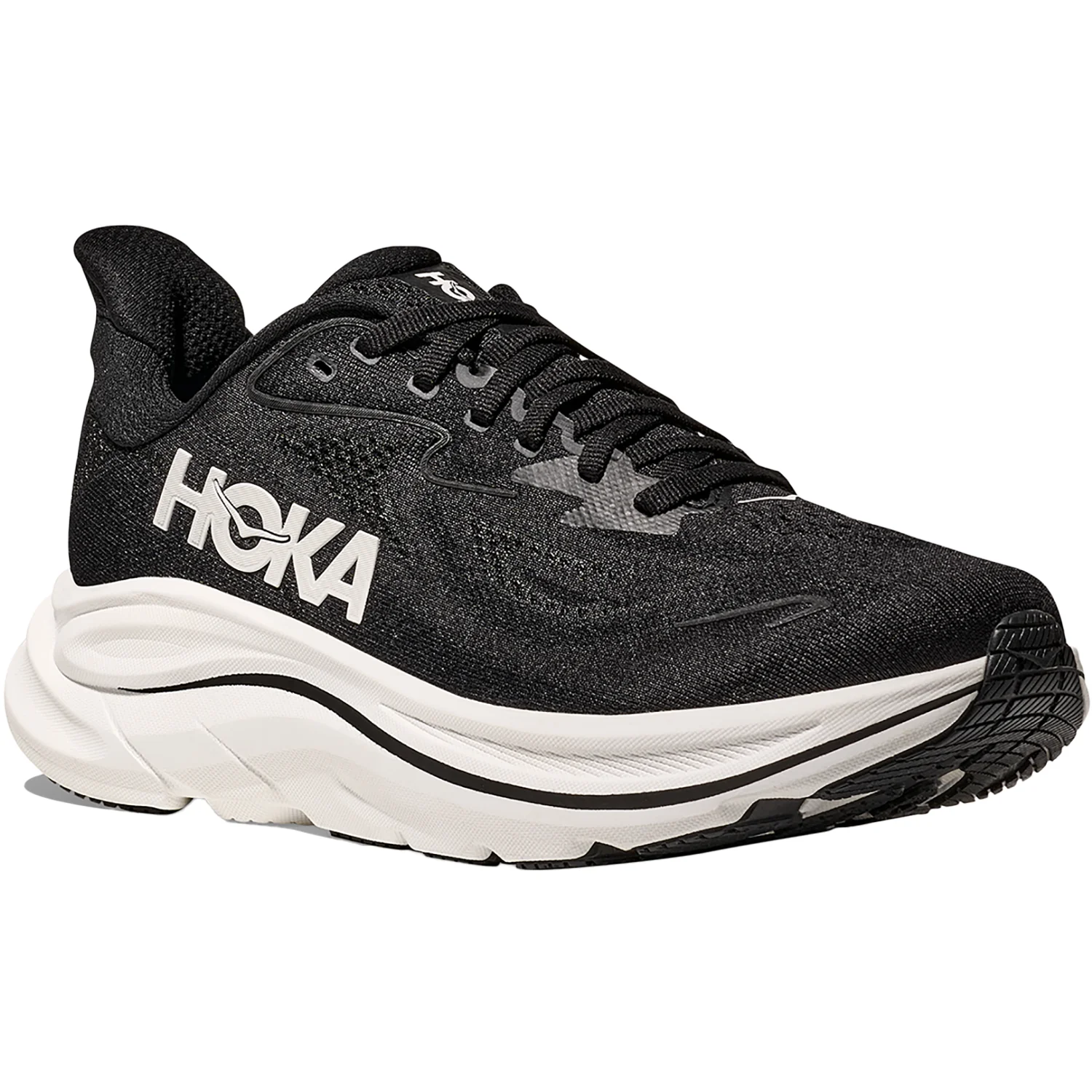 Hoka Clifton 10 (Neutral Support) Women's Athletic Shoes Black/White - Image 5