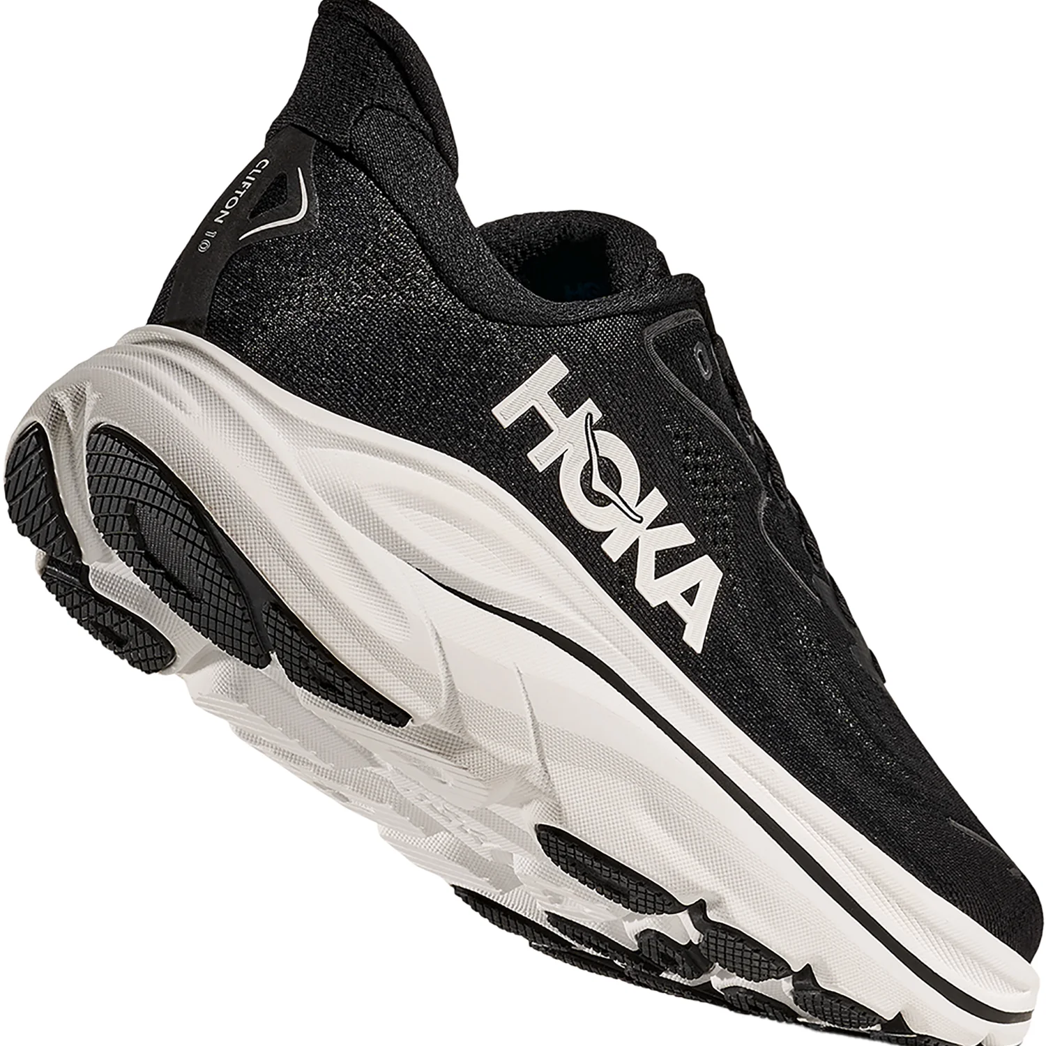 Hoka Clifton 10 (Neutral Support) Women's Athletic Shoes Black/White - Image 6