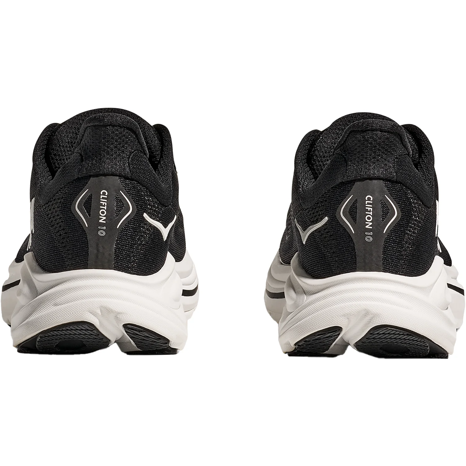 Hoka Clifton 10 (Neutral Support) Women's Athletic Shoes Black/White - Image 7