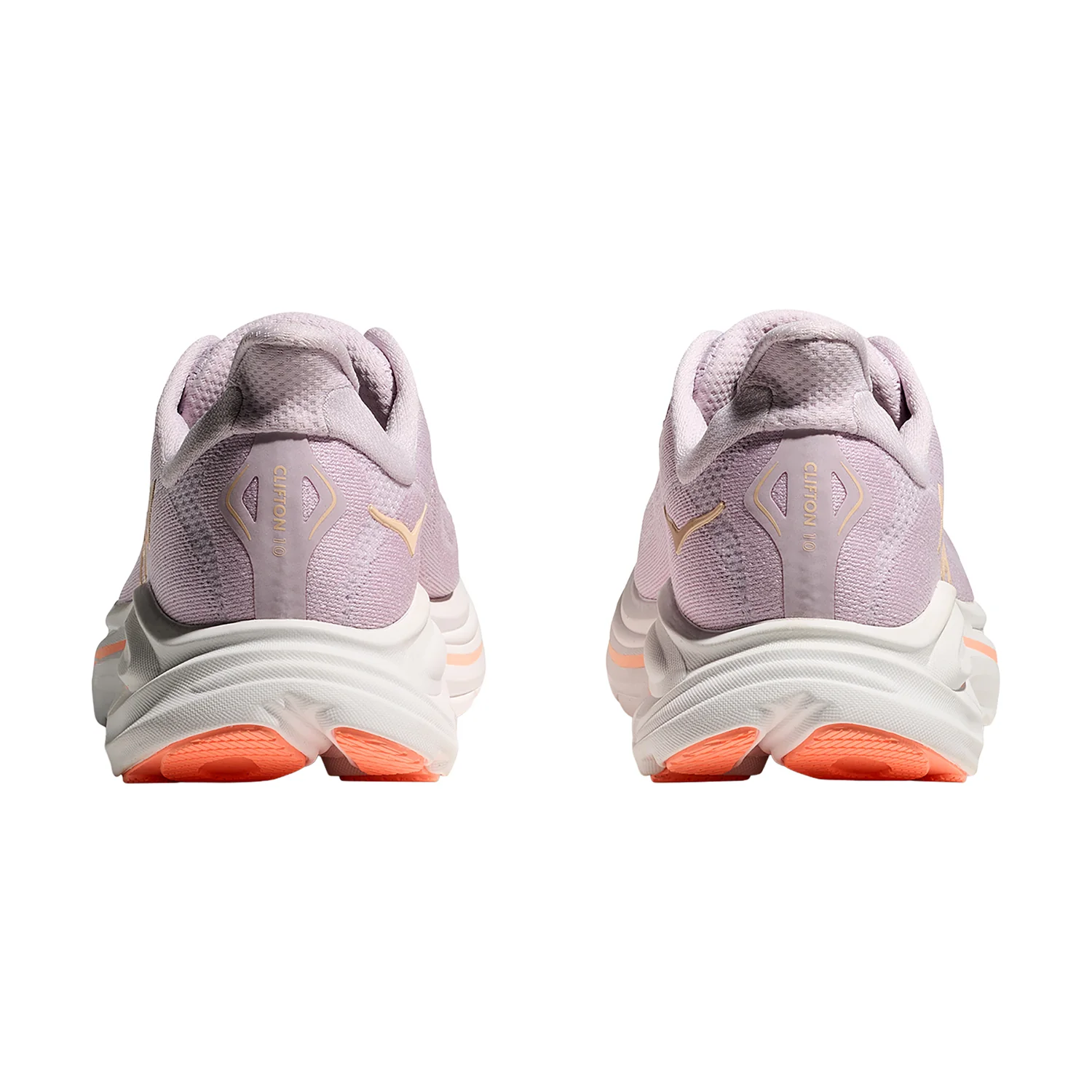 Hoka Clifton 10 Lilac Cream/Tangerine Glow (Neutral Support) Women's Athletic Shoes L:ilac Cream/Tangerine Glow - Image 6