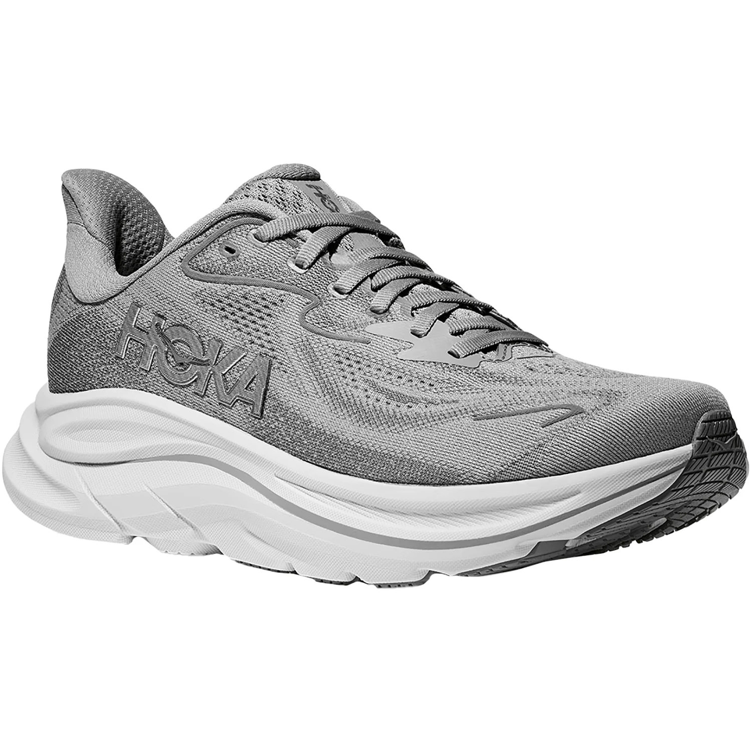 Hoka Clifton 10 (Neutral Support) Women's Athletic Shoes Stellar Grey/Galactic Grey - Image 5