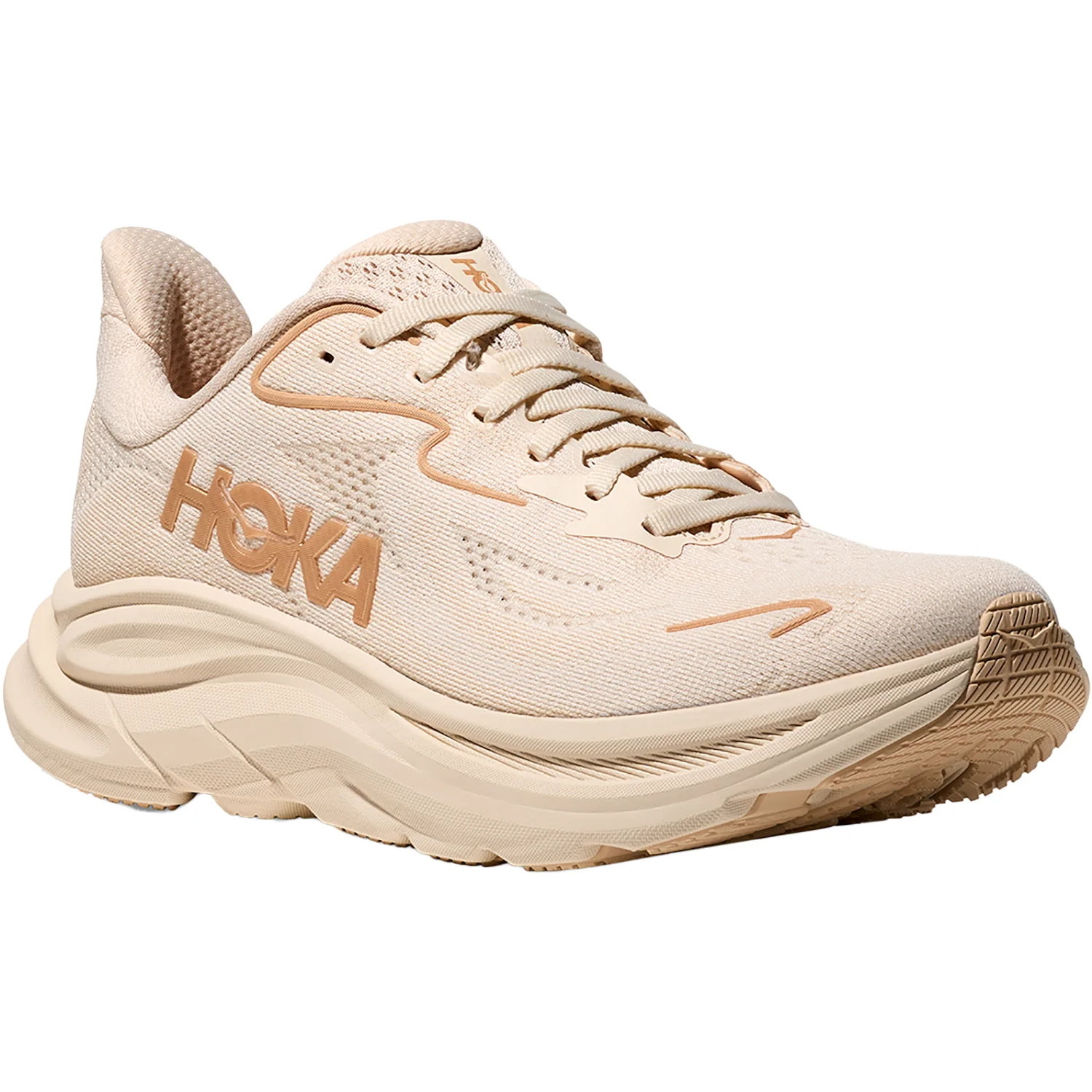Hoka Clifton 10 (Neutral Support) Women's Athletic Shoes Vanilla/Birch - Image 5