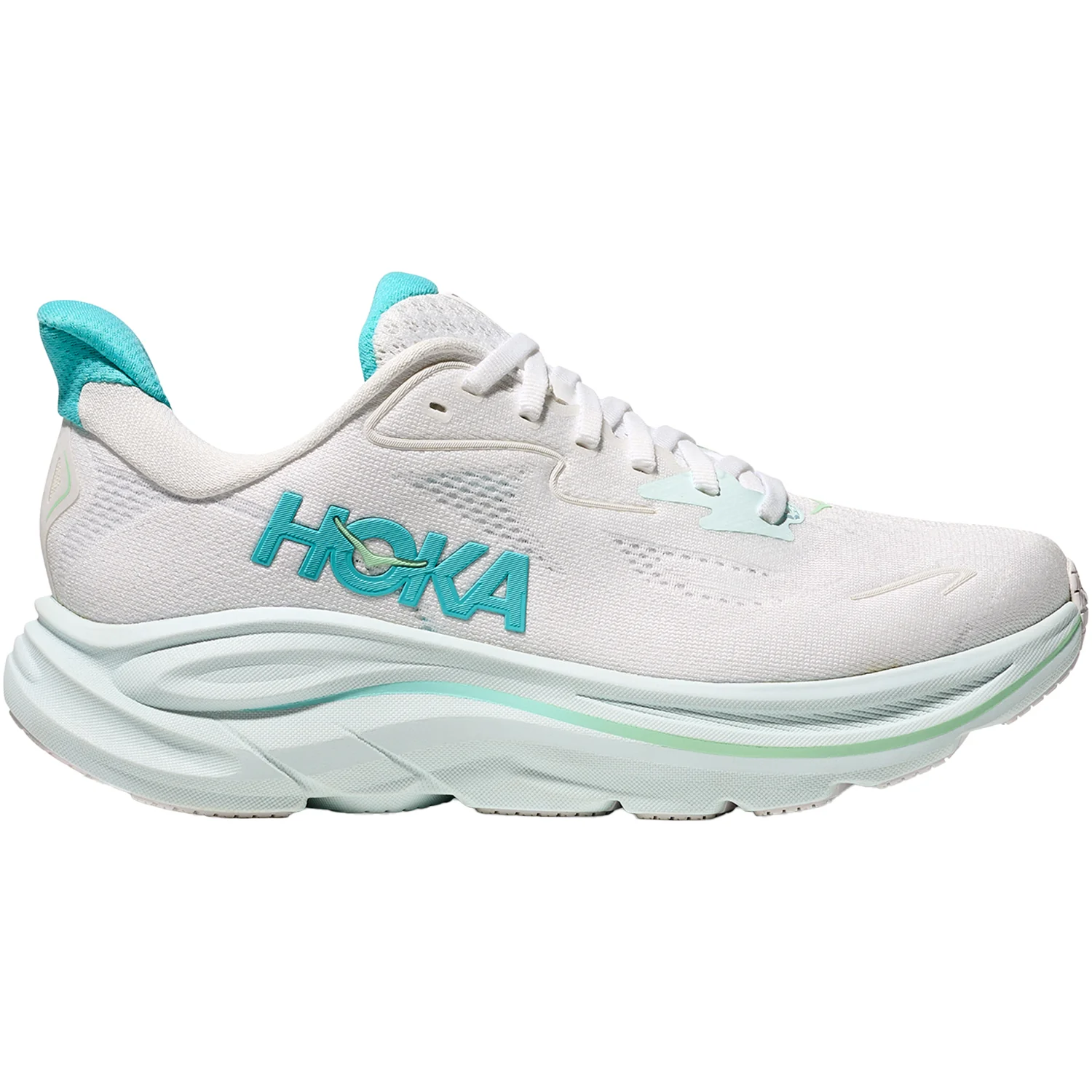 Hoka Clifton 10 Mesh (Neutral Support) Women's Athletic Shoes White/Cielo Blue