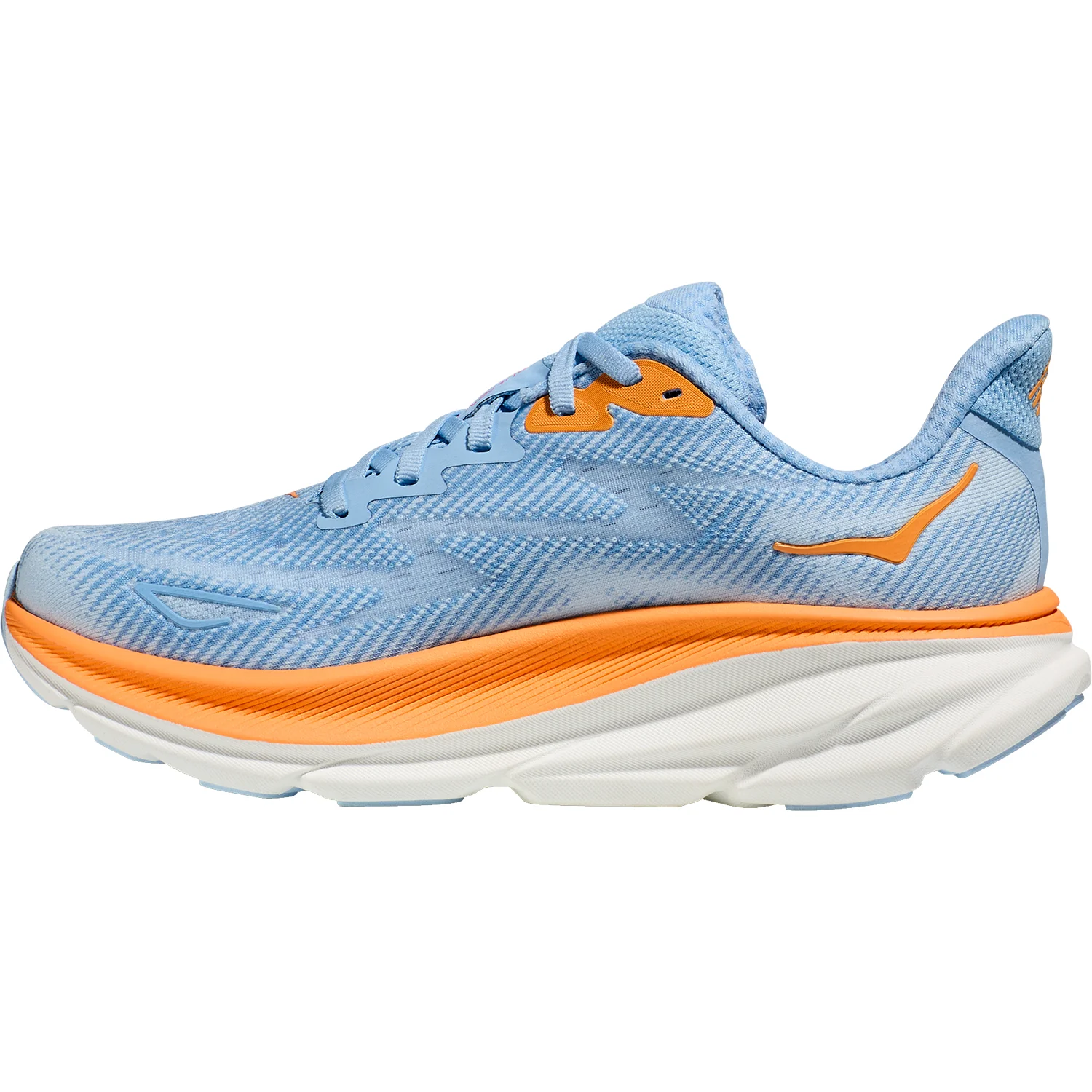 Hoka Clifton 9 (Neutral Support) Women's Road Running Shoes Airy Blue/Ice Water Mesh - Image 3