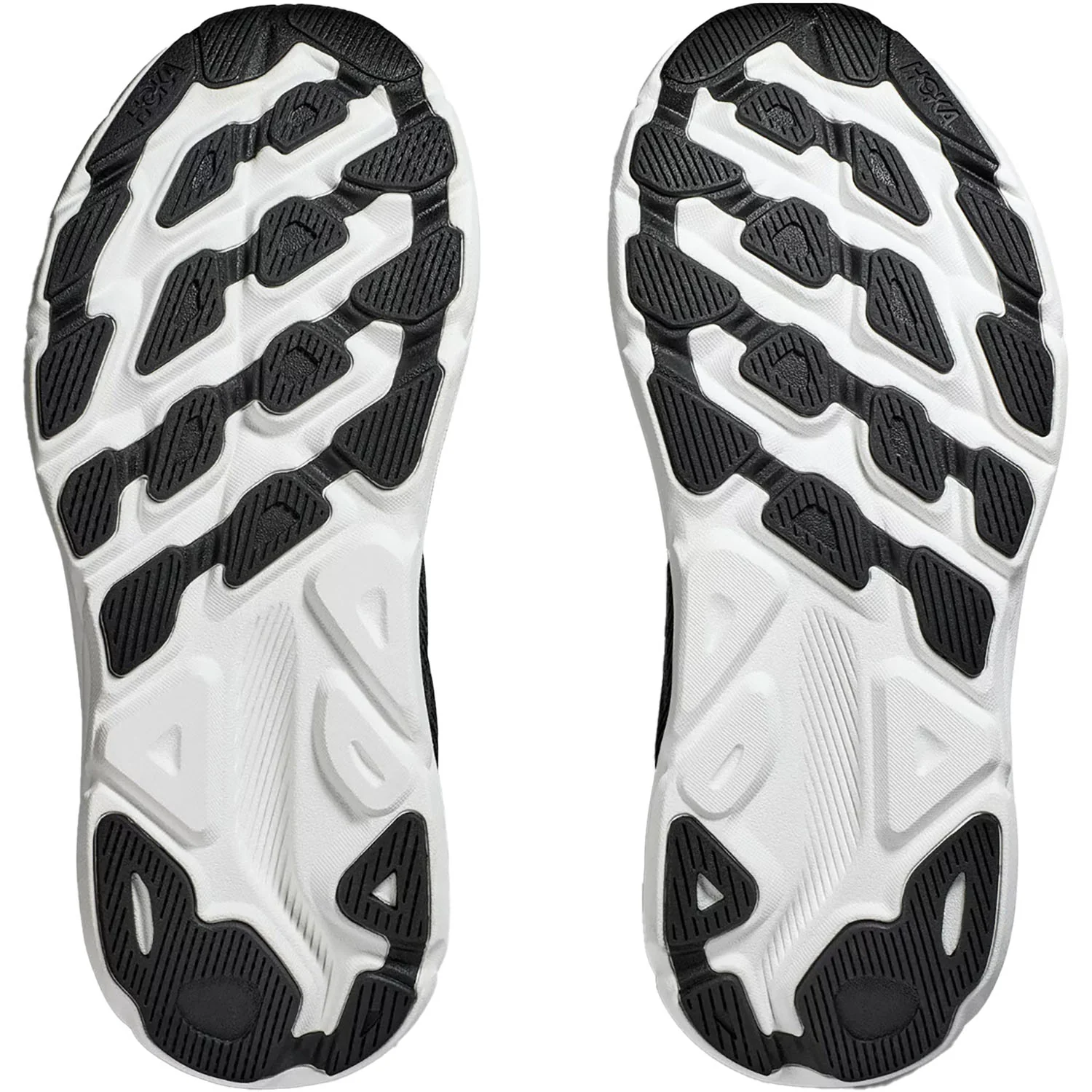 Hoka Clifton 9 (Neutral Support) Women's Road Running Shoes Black/White Mesh - Image 5
