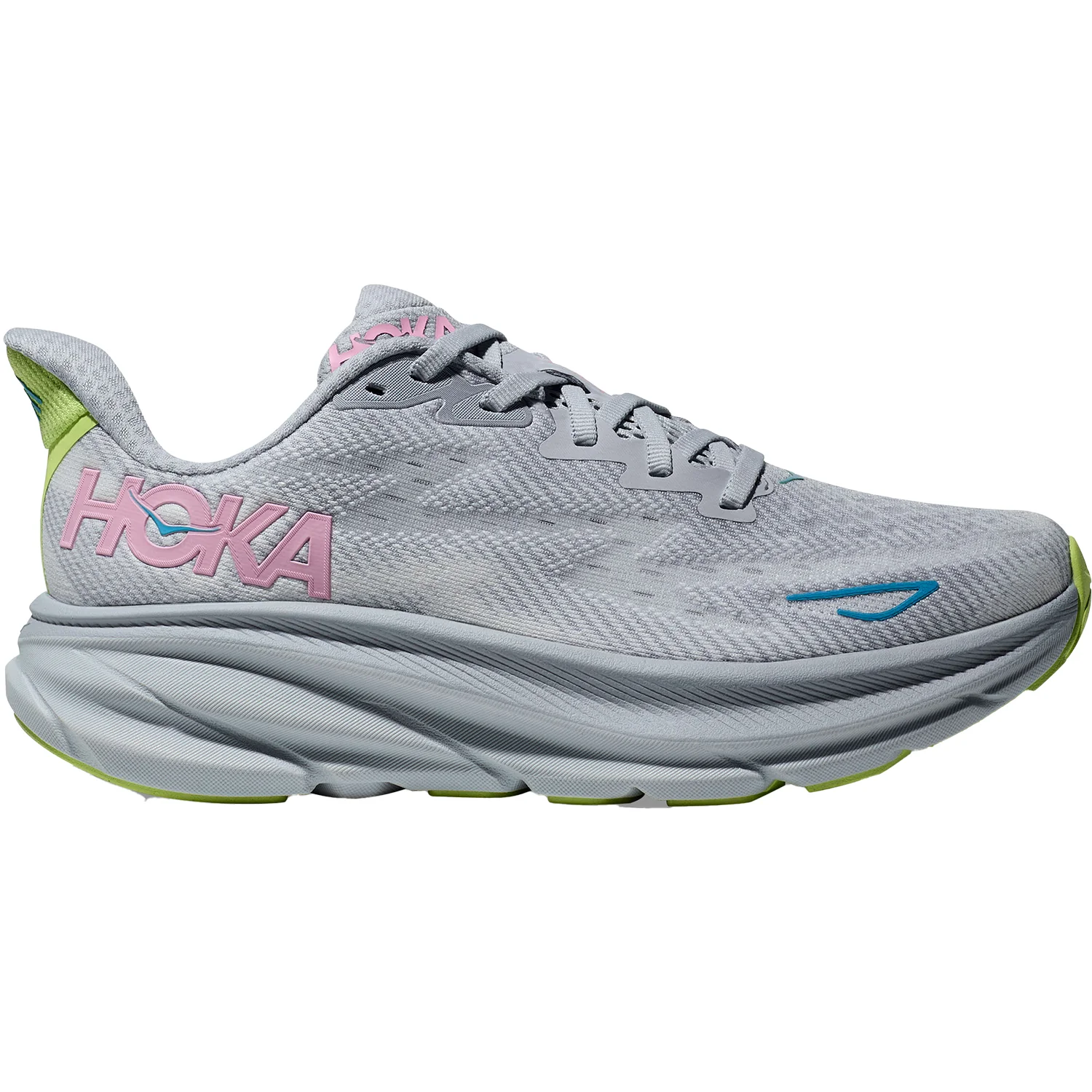 Hoka Clifton 9 (Neutral Support) Women's Road Running Shoes Gull/Sea Ice Mesh