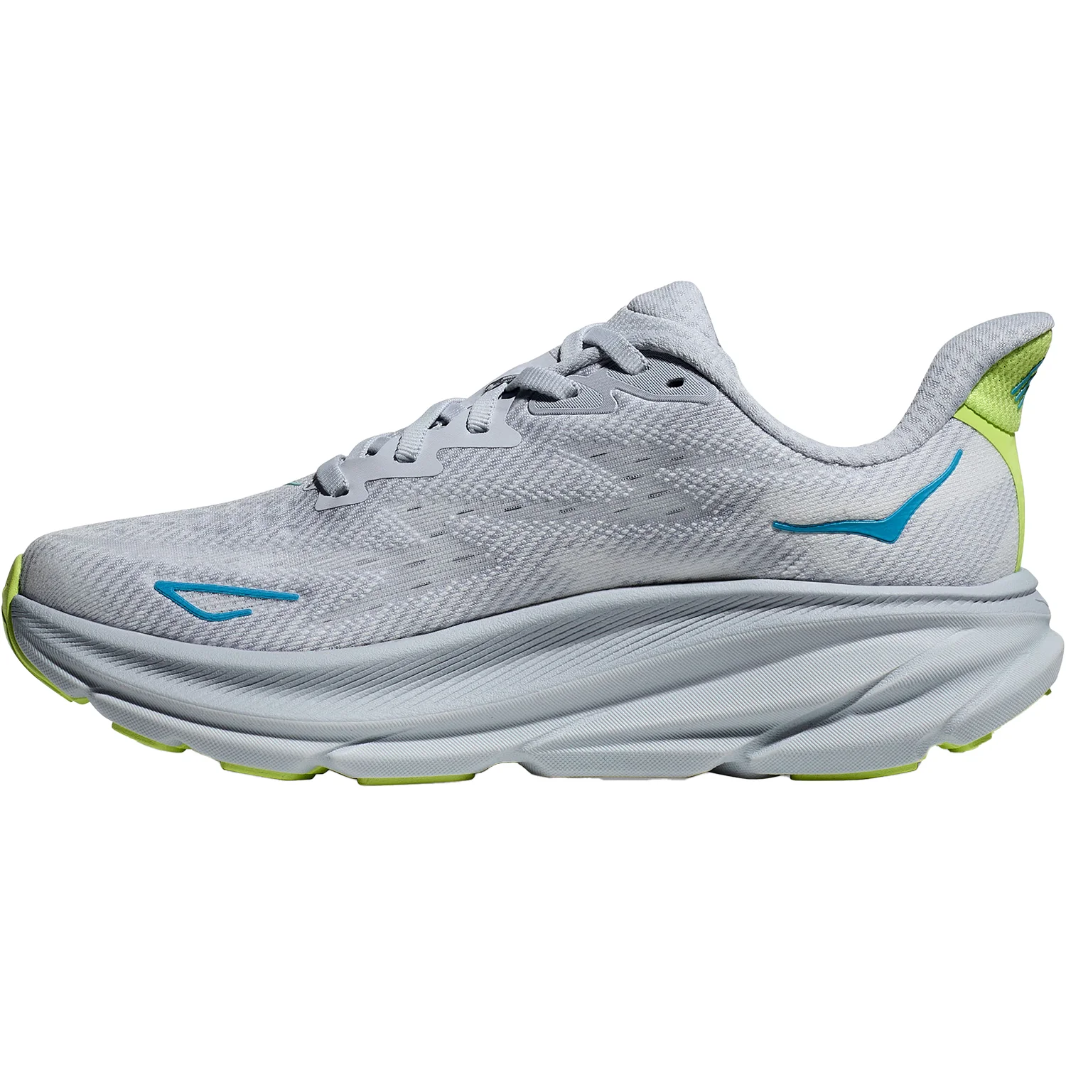 Hoka Clifton 9 (Neutral Support) Women's Road Running Shoes Gull/Sea Ice Mesh - Image 3