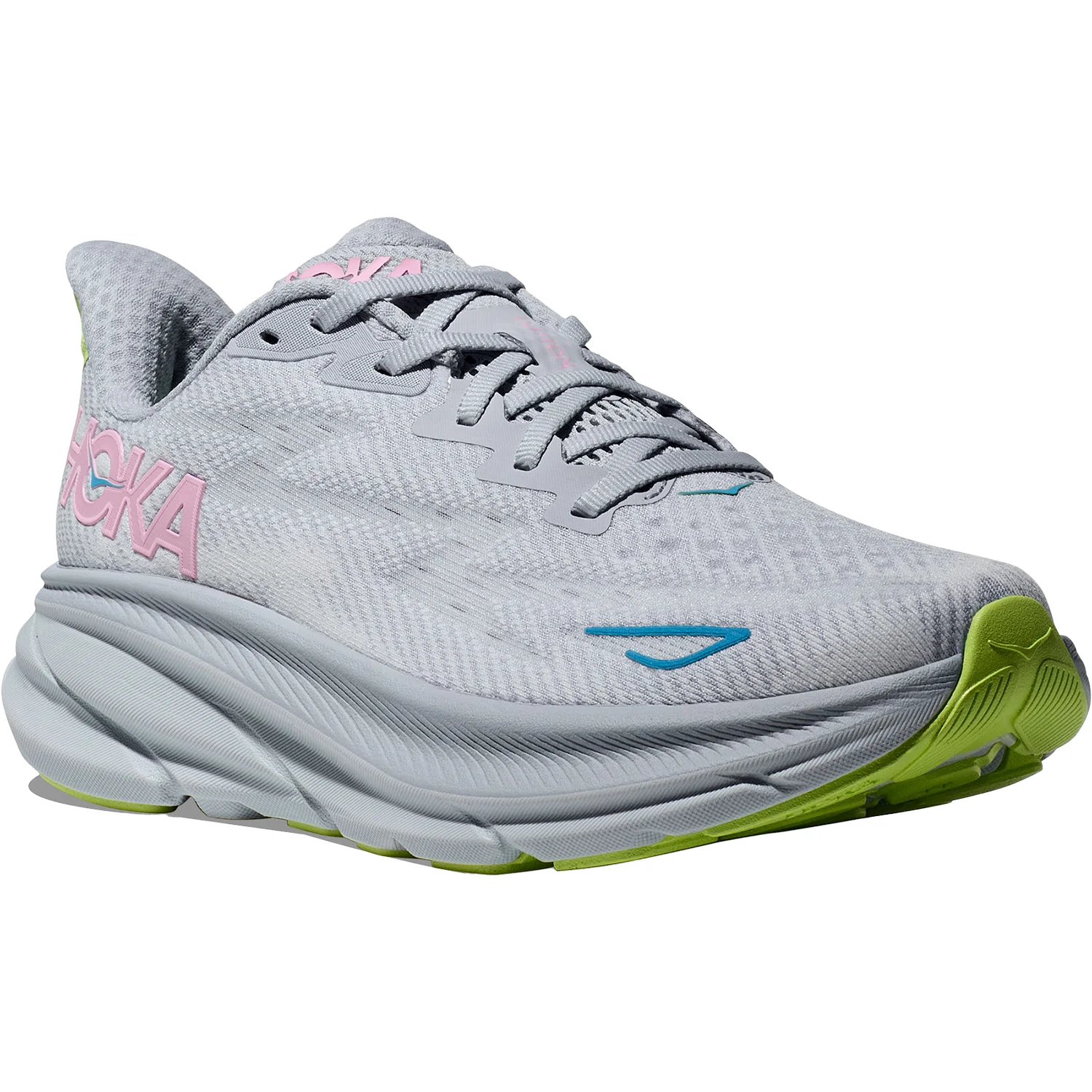 Hoka Clifton 9 (Neutral Support) Women's Road Running Shoes Gull/Sea Ice Mesh - Image 5
