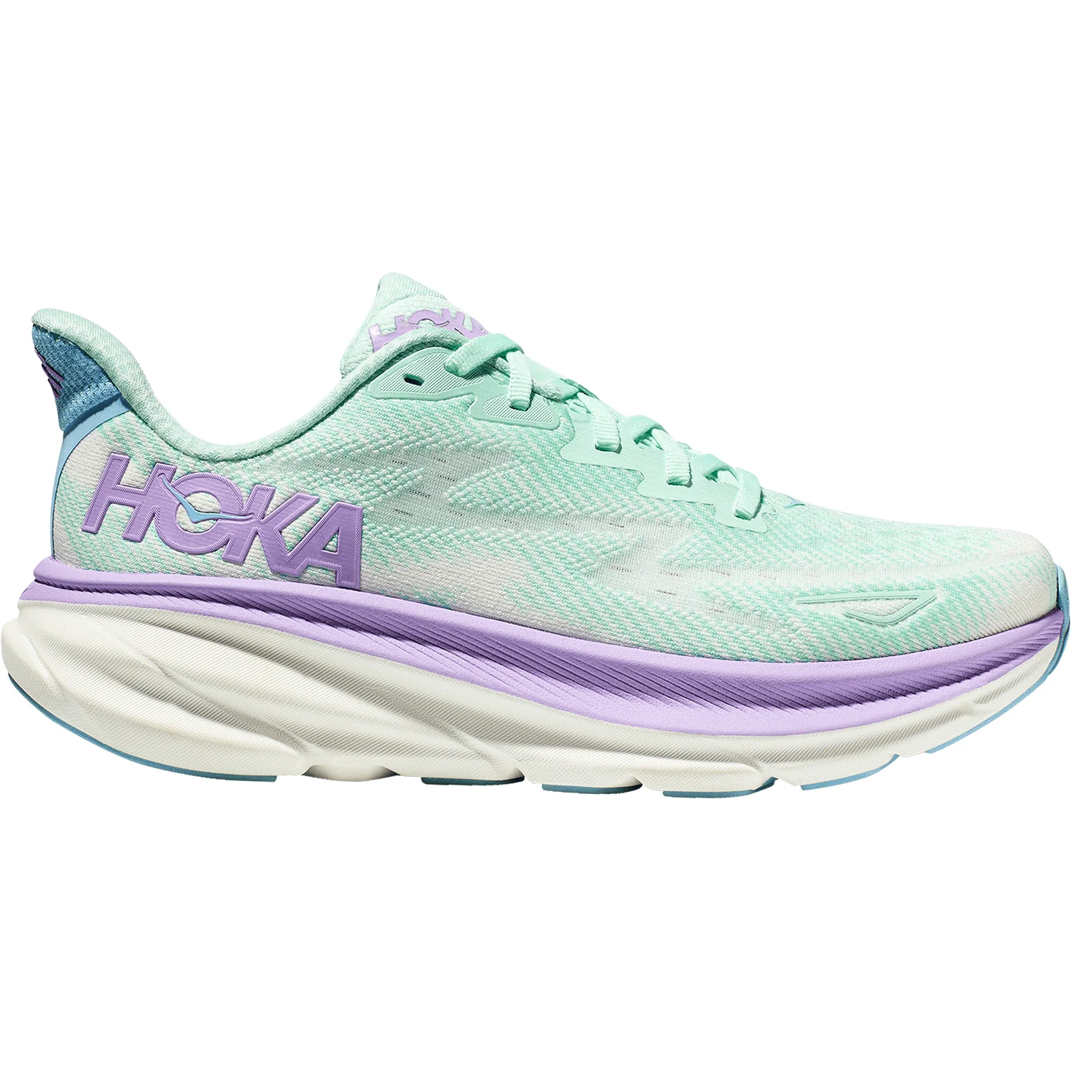 Hoka Clifton 9 (Neutral Support) Women's Road Running Shoes Sunlit Ocean/Lilac Mist Mesh