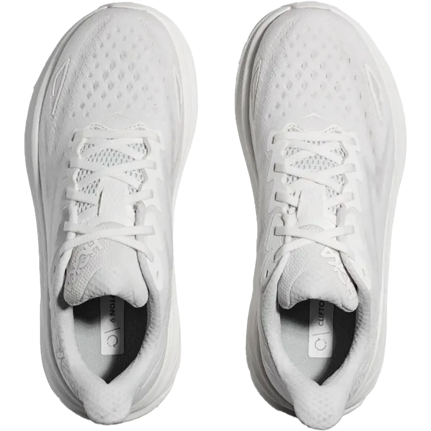 Hoka Clifton 9 (Neutral Support) Women's Road Running Shoes White/White Mesh - Image 2