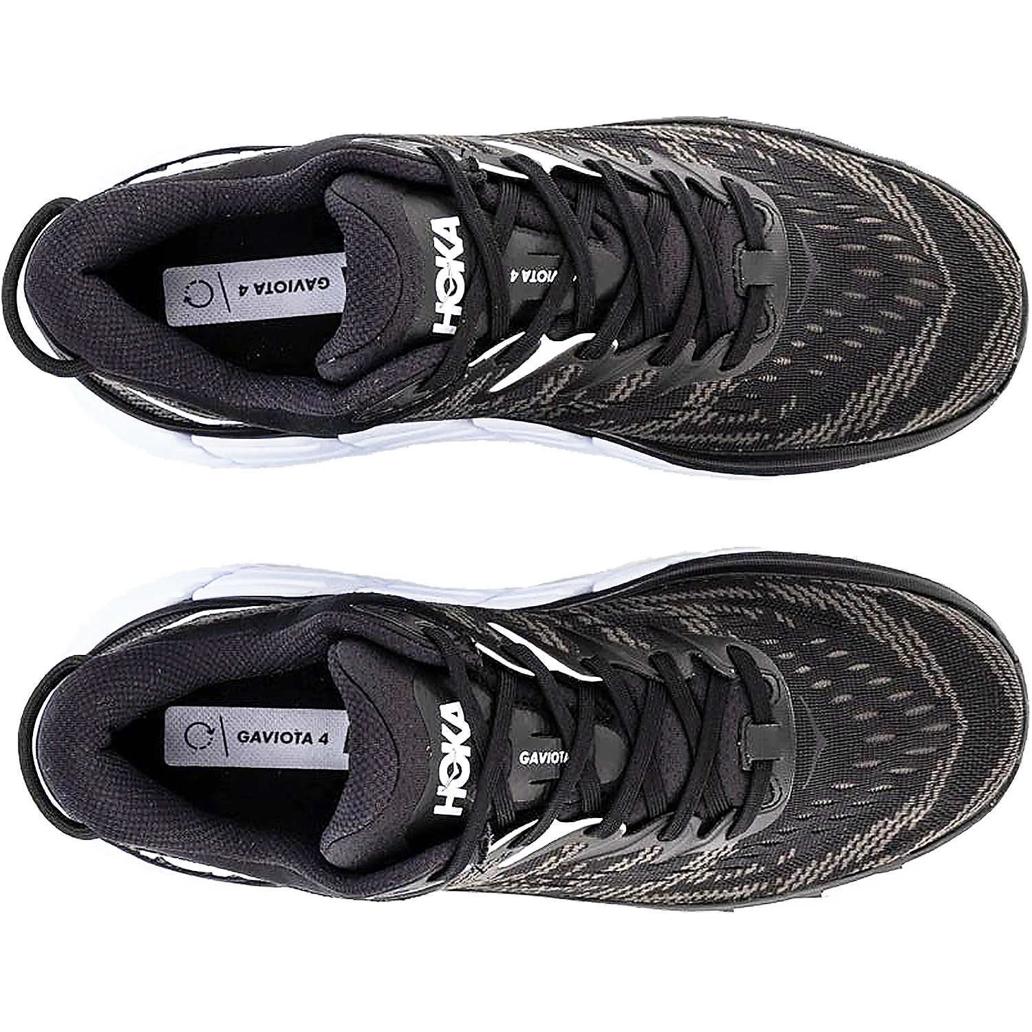 Hoka Gaviota 4 Women's Road Running Shoes Black/White Mesh - Image 2