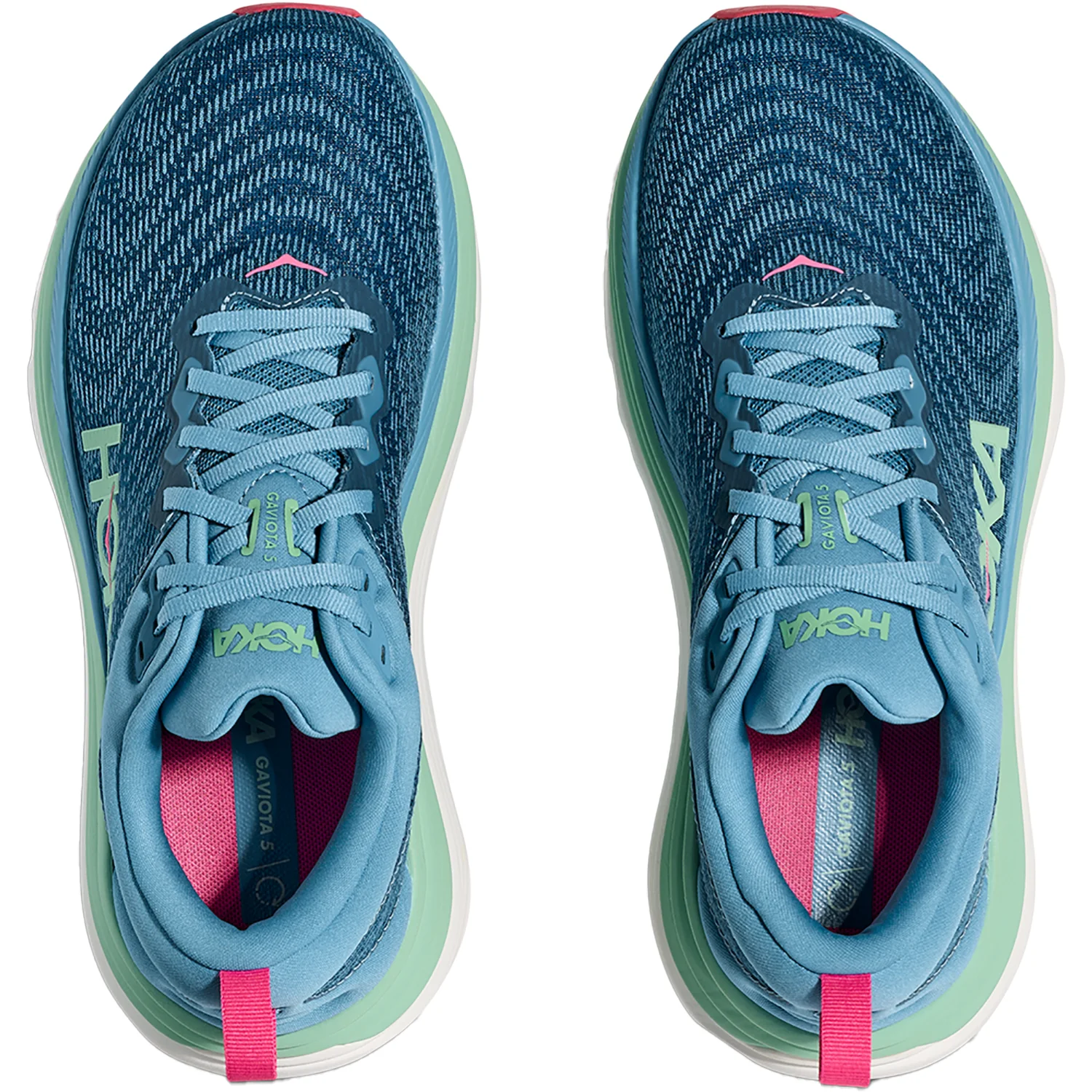 Hoka Gaviota 5 (Stability Support) Women's Athletic Shoes Alpine Blue/Jadeite - Image 2