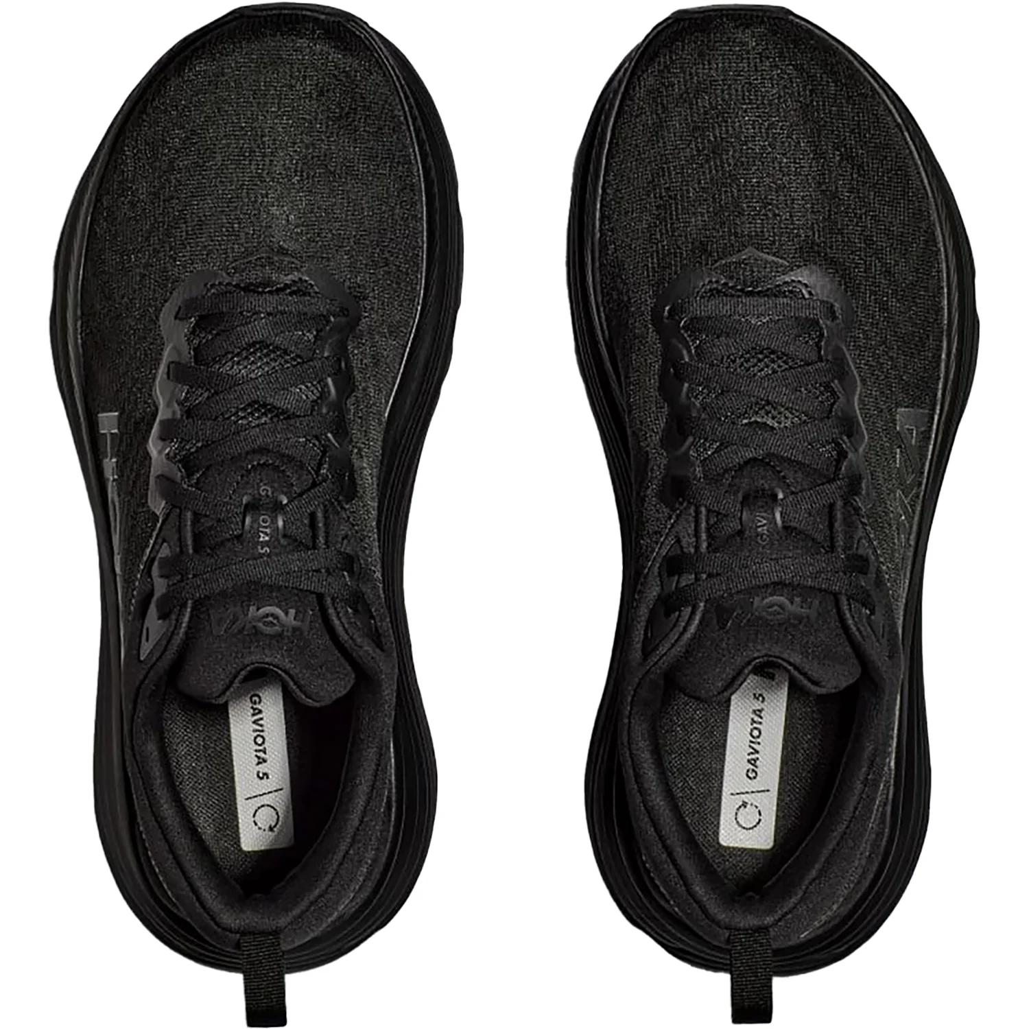 Hoka Gaviota 5 (Stability Support) Women's Running Shoes Black/Black Mesh - Image 2