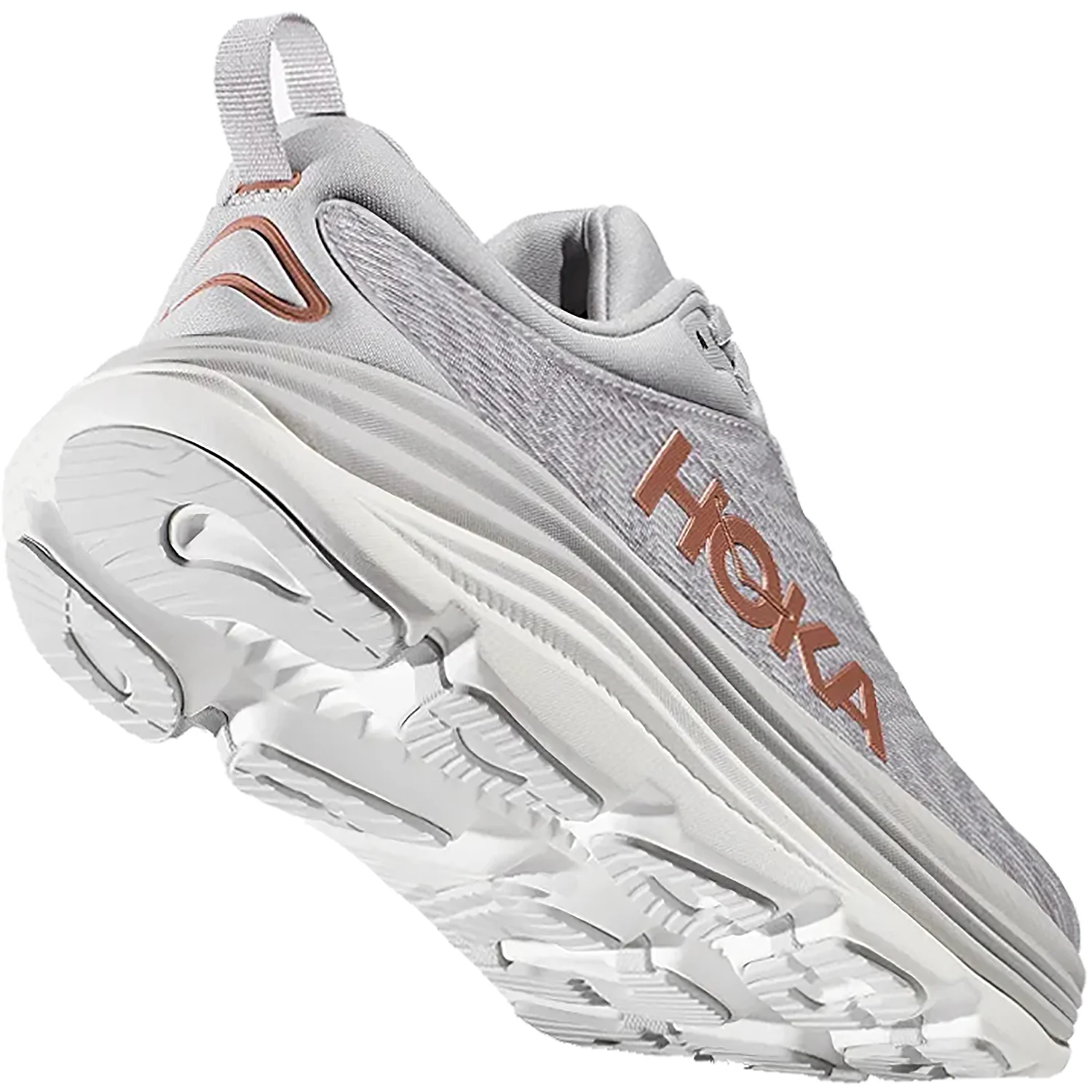 Hoka Gaviota 5 (Stability Support) Women's Running Shoes Harbor Mist/Rose Gold Mesh - Image 4