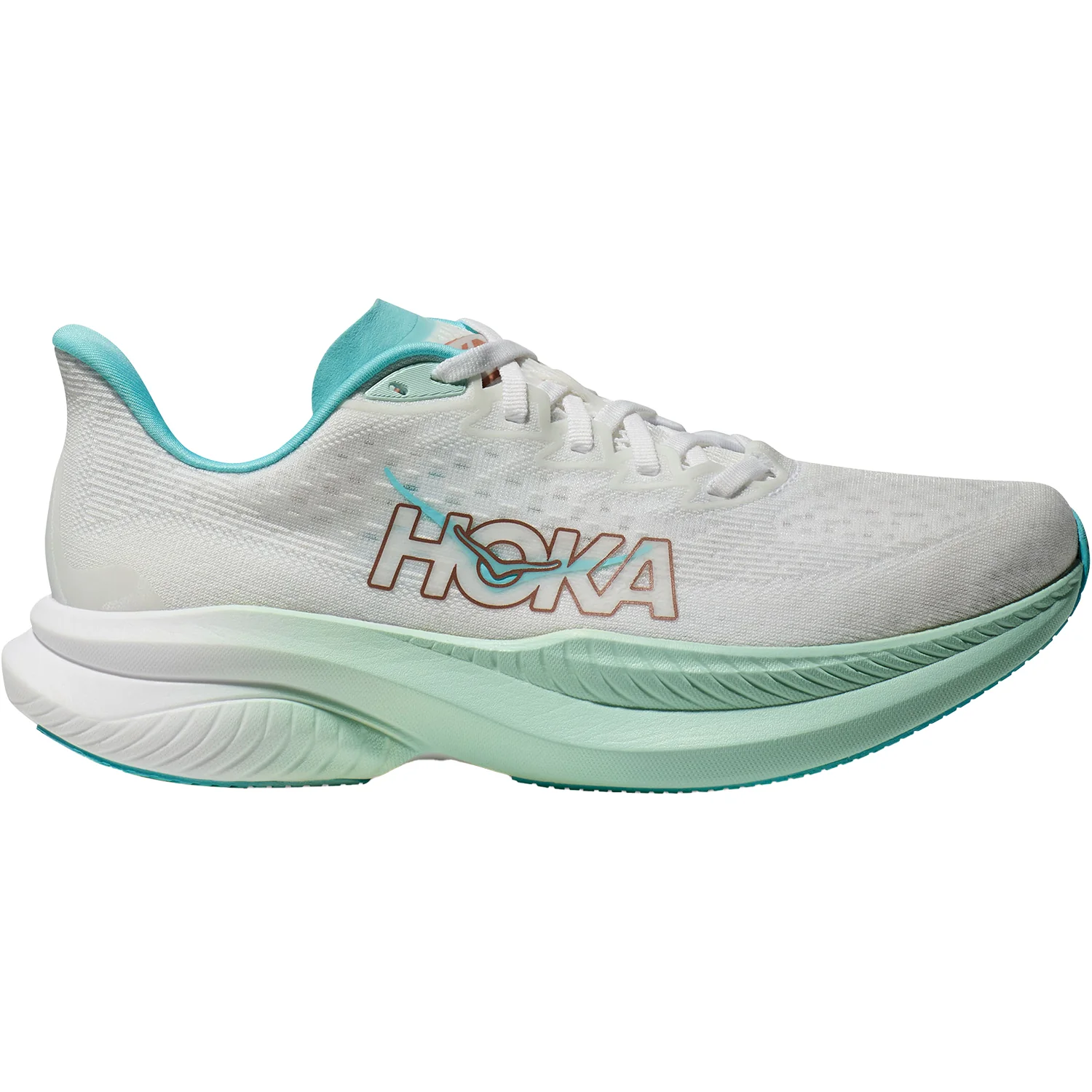 Hoka Mach 6 Women's Athletic Shoes Frost/Rose Gold Synthetic