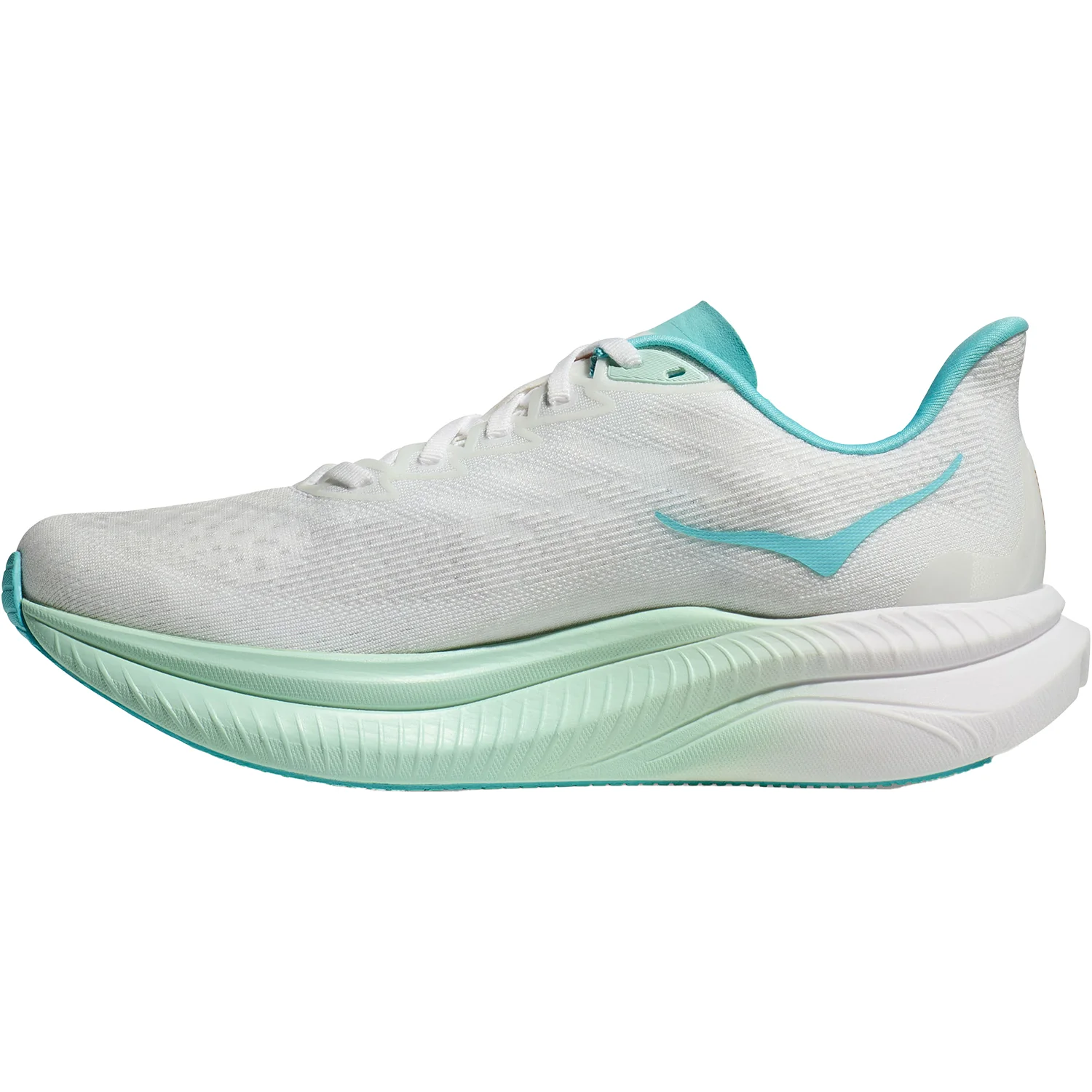 Hoka Mach 6 Women's Athletic Shoes Frost/Rose Gold Synthetic - Image 3