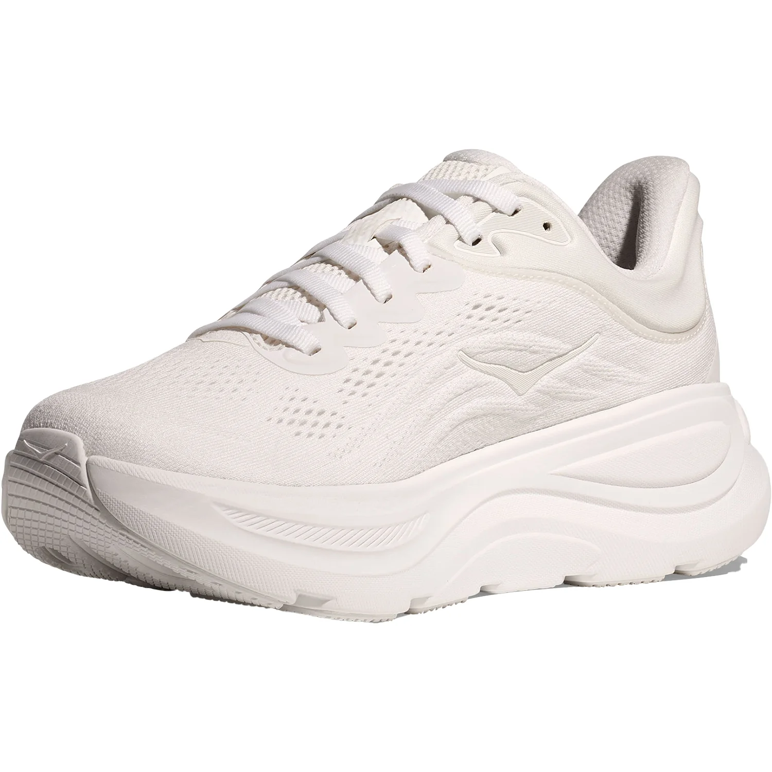 HOKA Bondi 9 White (Neutral Support) Women's Athletic Shoes White /White - Image 3