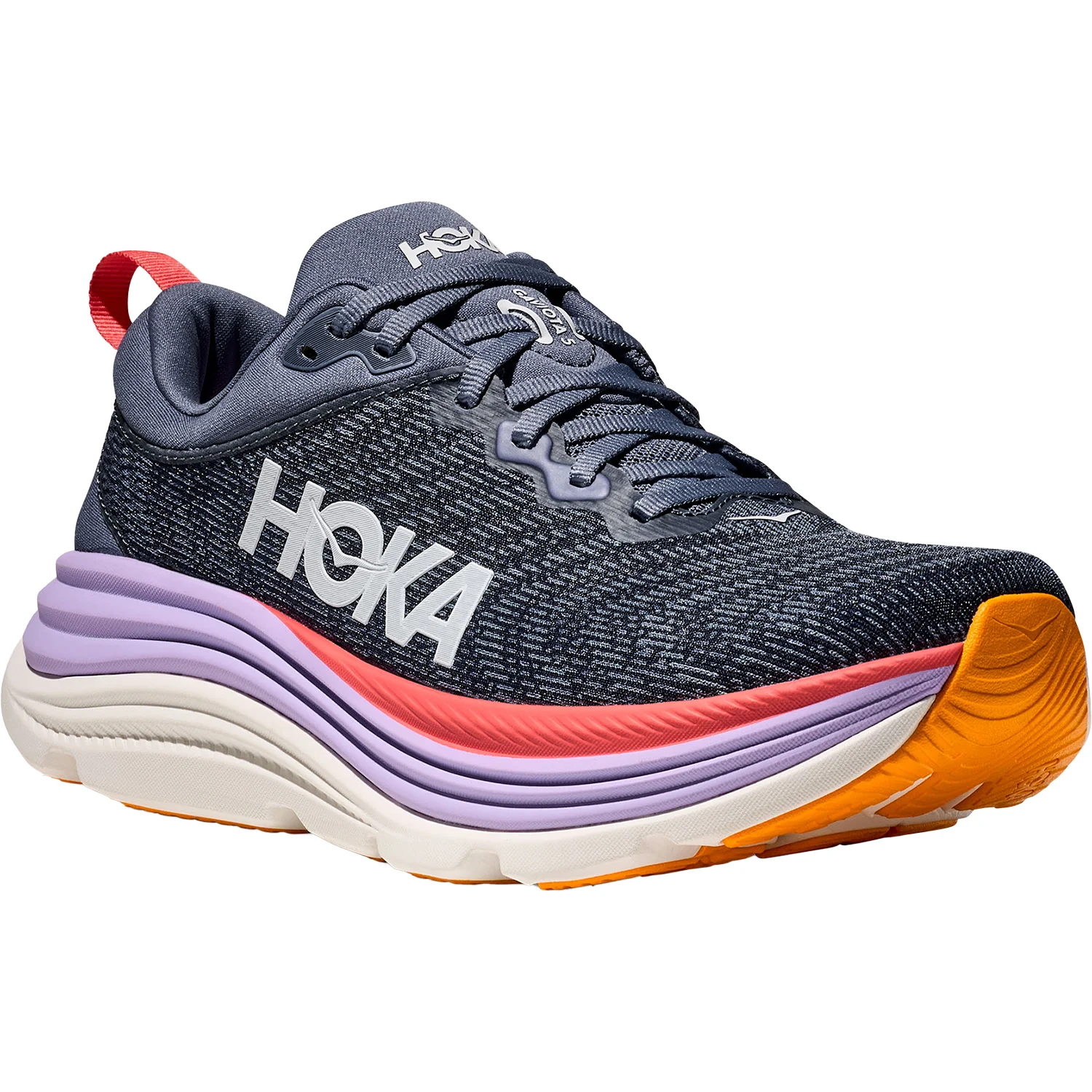 HOKA Gaviota 5 (Stability Support) Women's Athletic Shoes Anchor/Grapefruit - Image 5