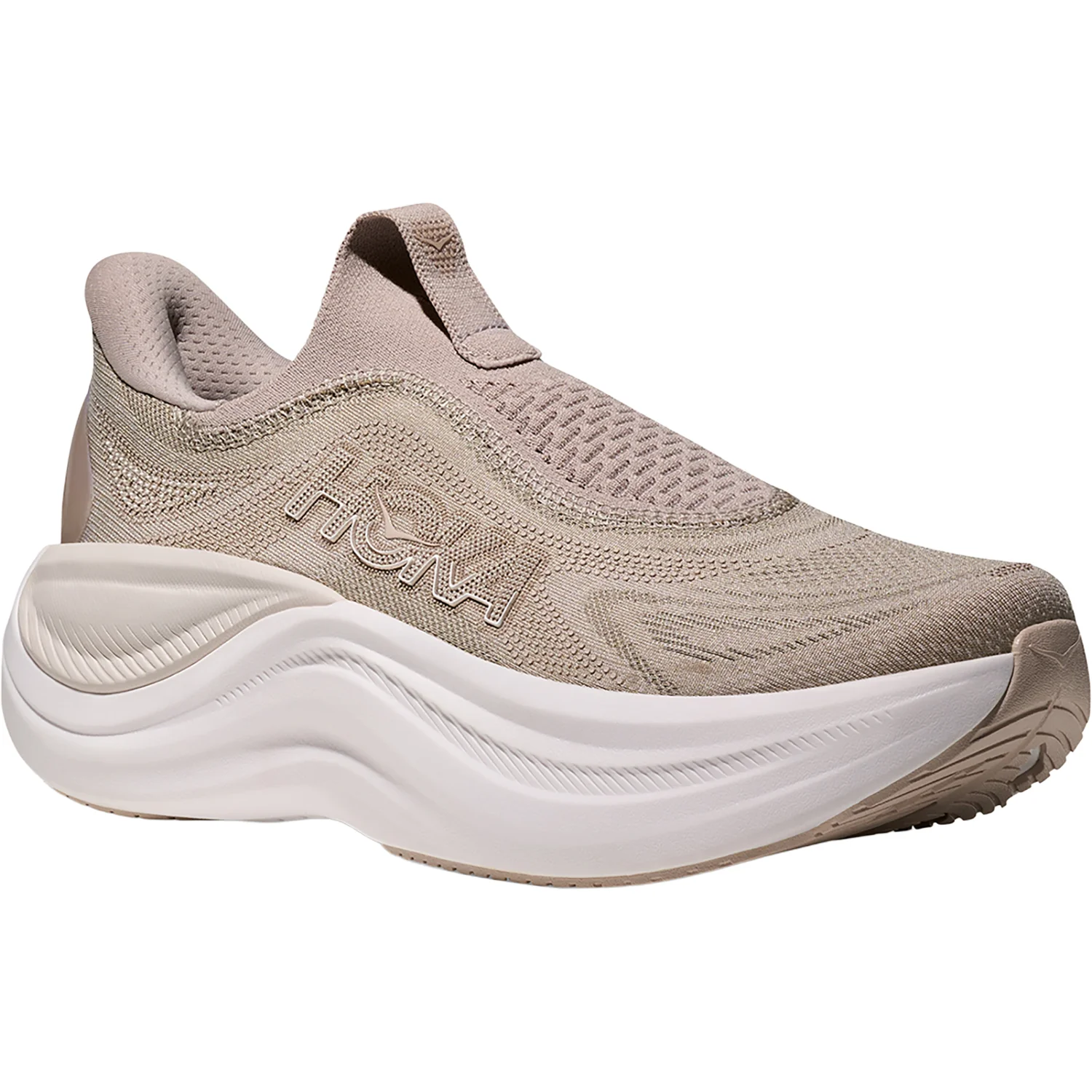 Hoka Skyward Laceless (Neutral Support) Women's Athletic Shoes Putty/White - Image 5