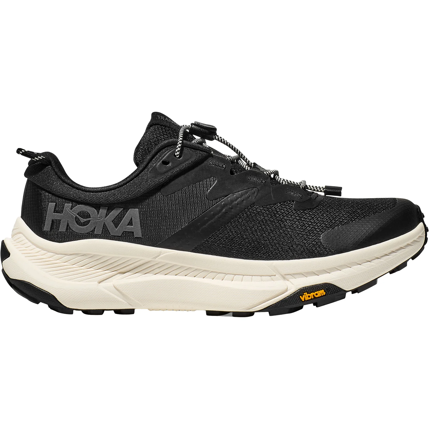 Hoka Transport Women's Shoes Black/Alabaster Mesh