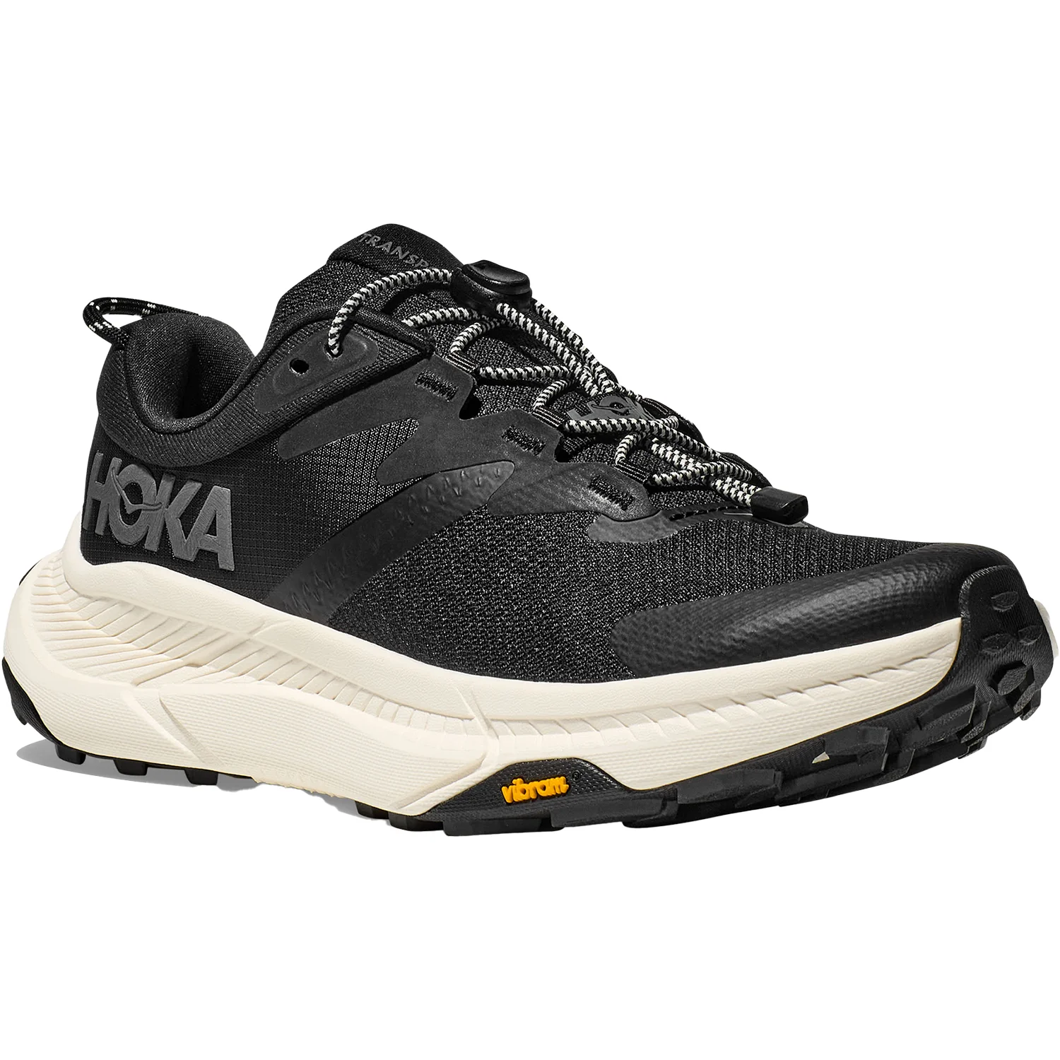 Hoka Transport Women's Shoes Black/Alabaster Mesh - Image 5