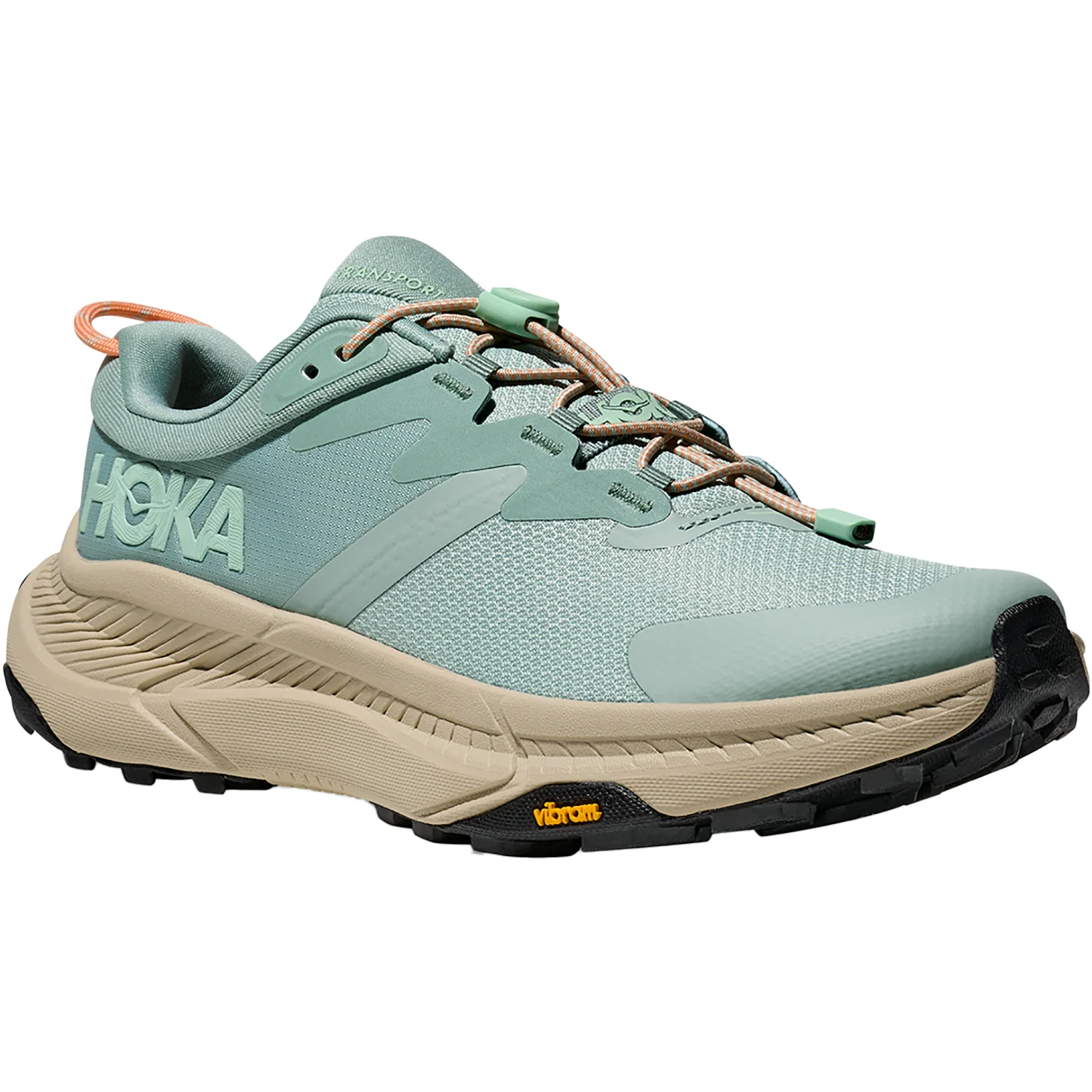 Hoka Transport Women's Athletic Shoes Jade/Oyster Mushroom - Image 5