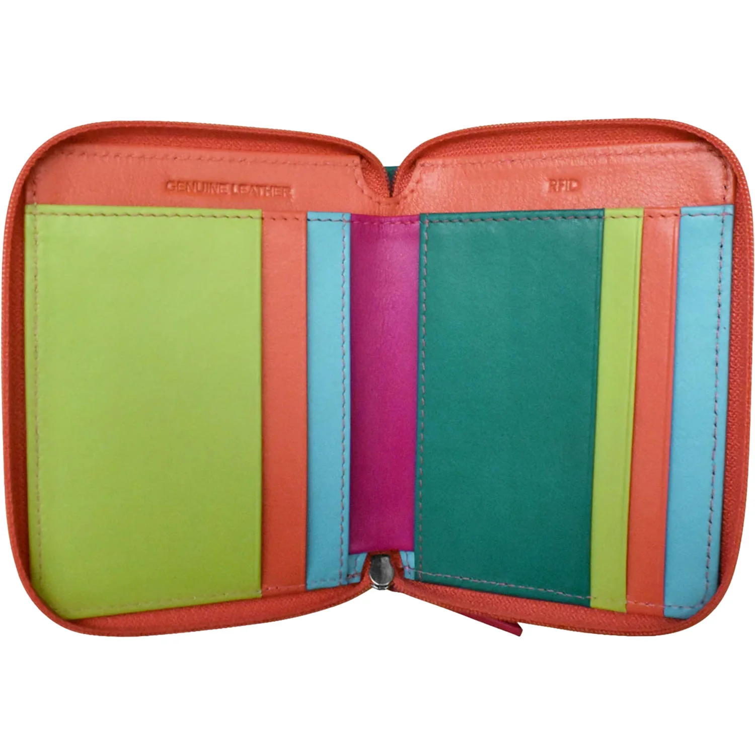 ili New York Small Multi Color Zip Wallet  Wallet Paradise Multi - Image 2