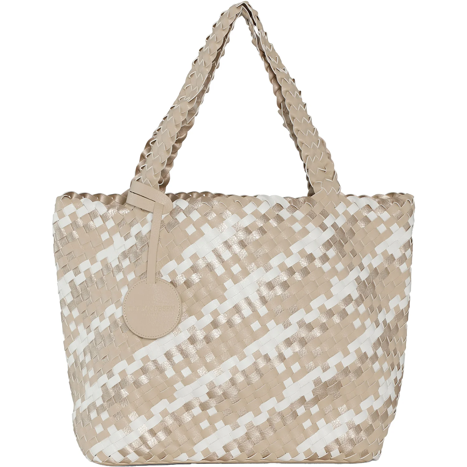 Ilse Jacobsen Bag 08 Graphics Reversible Shopper Women's Purse Ivory/White Synthetic