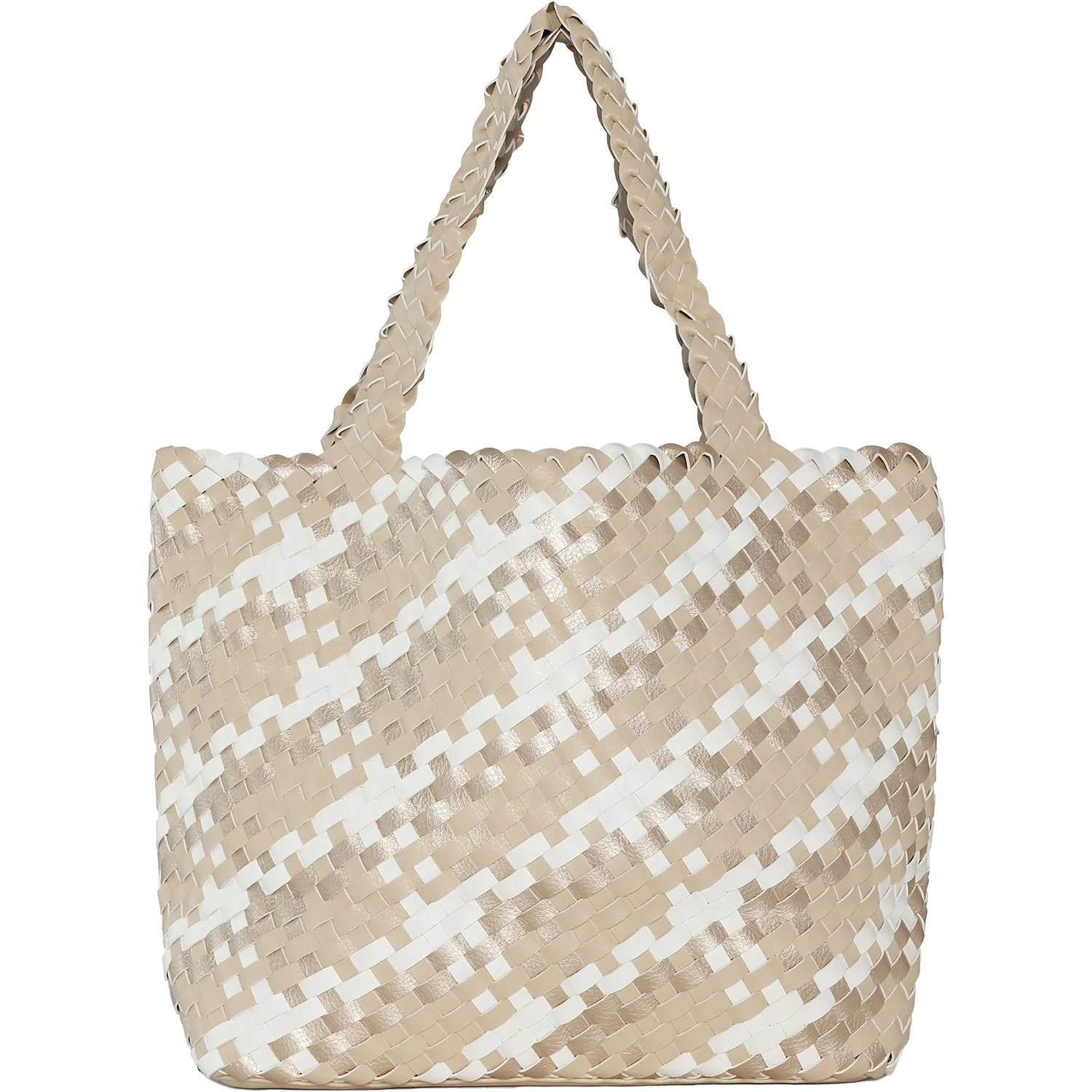 Ilse Jacobsen Bag 08 Graphics Reversible Shopper Women's Purse Ivory/White Synthetic - Image 4