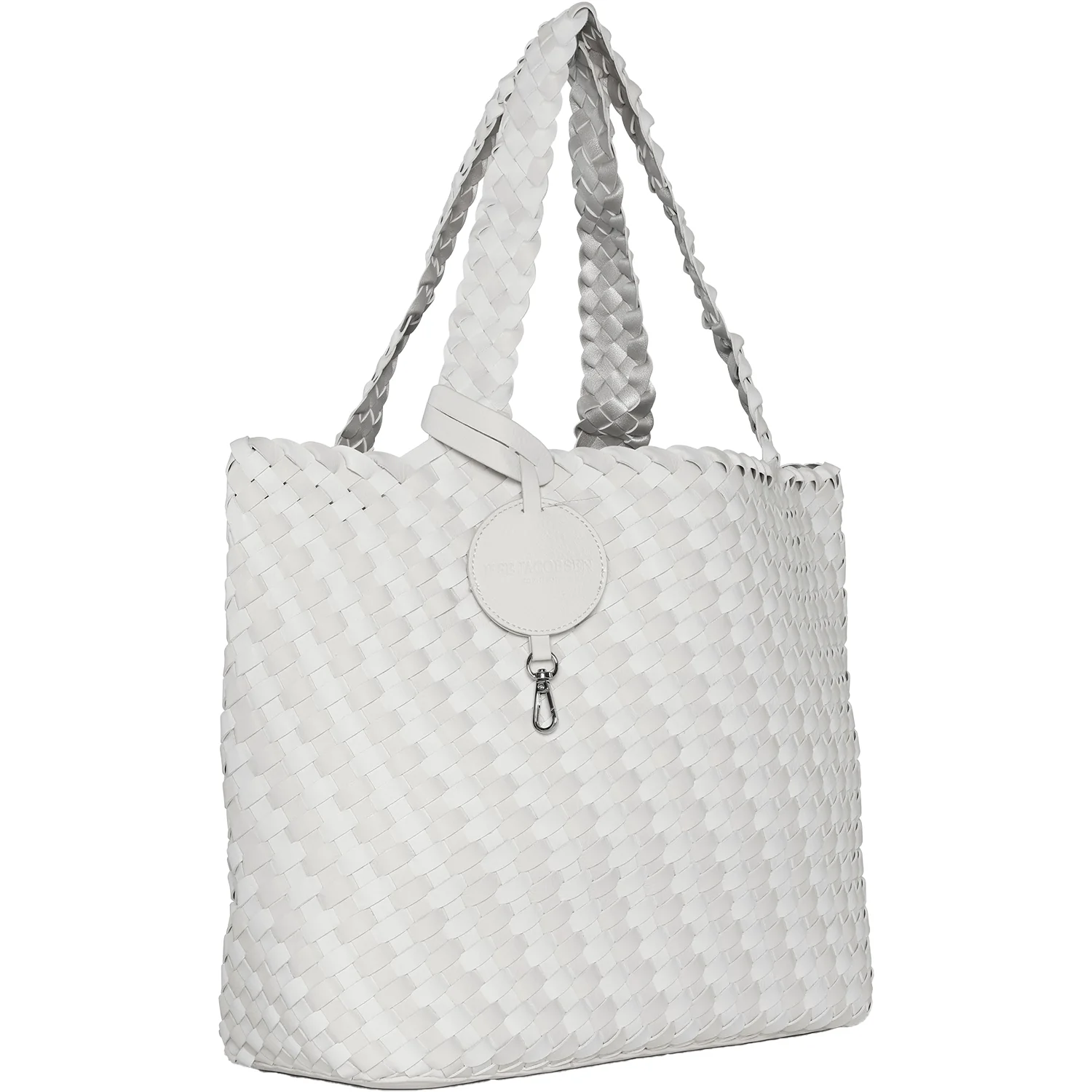 Ilse Jacobsen Bag 08 Graphics Reversible Shopper Women's Purse Milk Cream Metallic/White Synthetic - Image 3