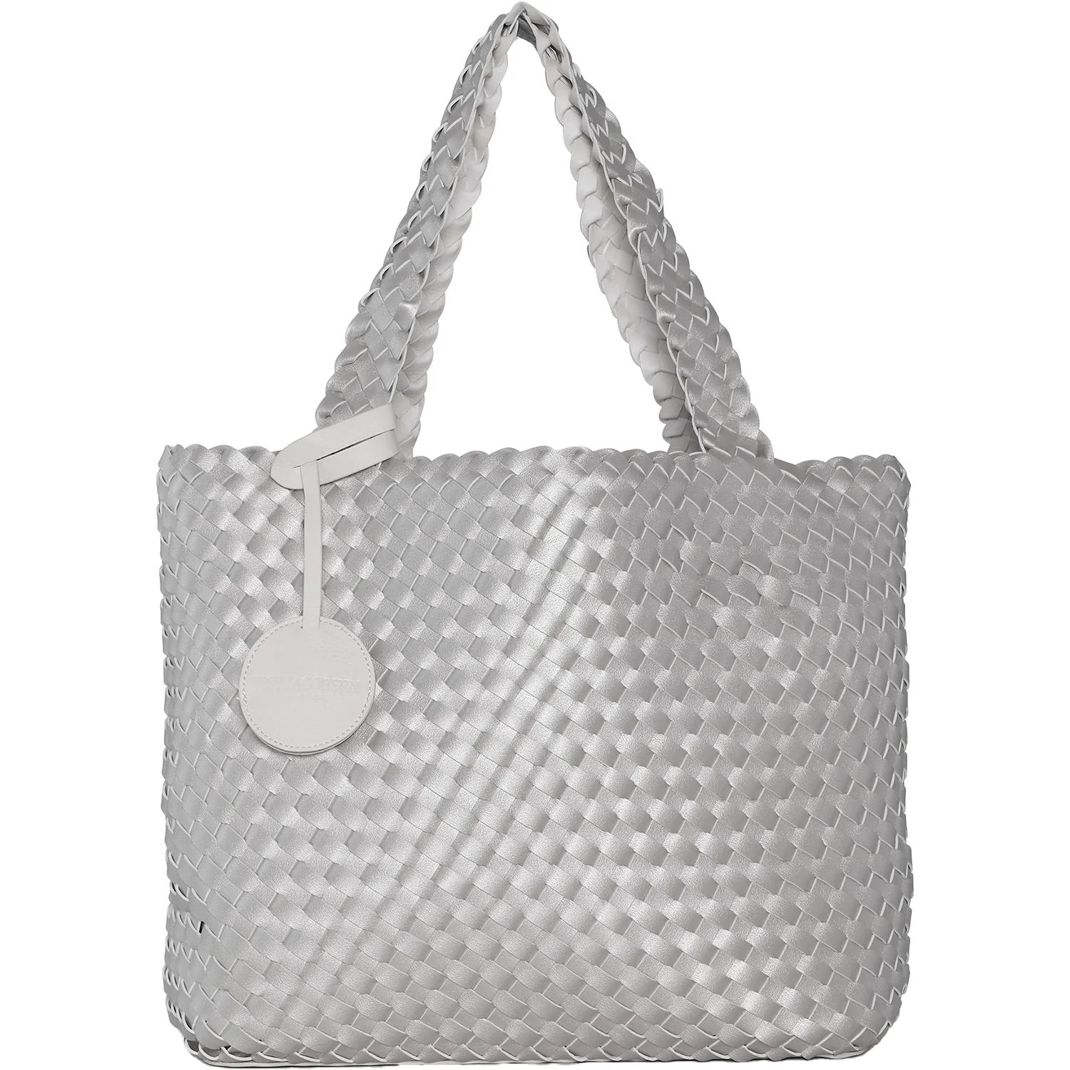 Ilse Jacobsen Bag 08 Graphics Reversible Shopper Women's Purse Milk Cream Metallic/White Synthetic - Image 5