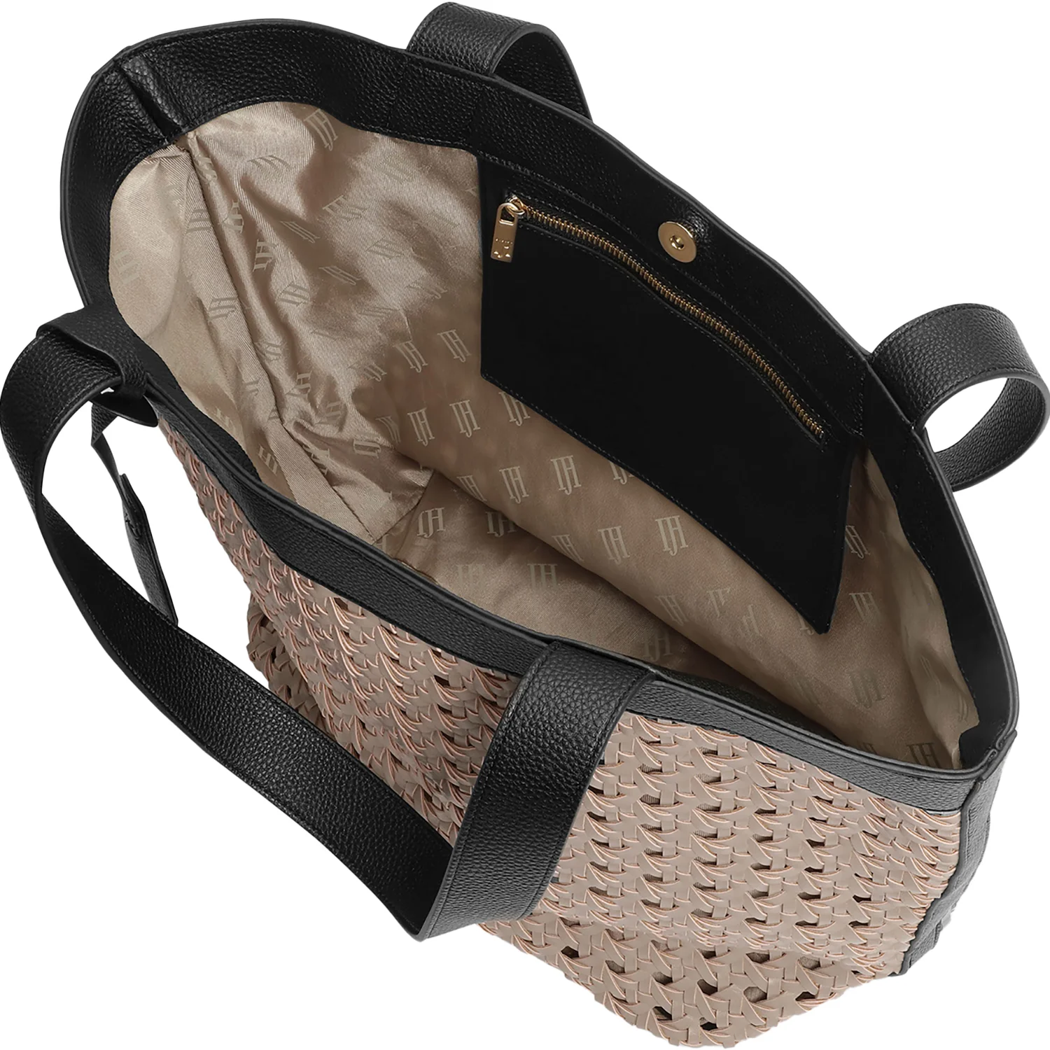 Ilse Jacobsen Braid 02 Women's Handbag Sandpile/Black Synthetic - Image 2