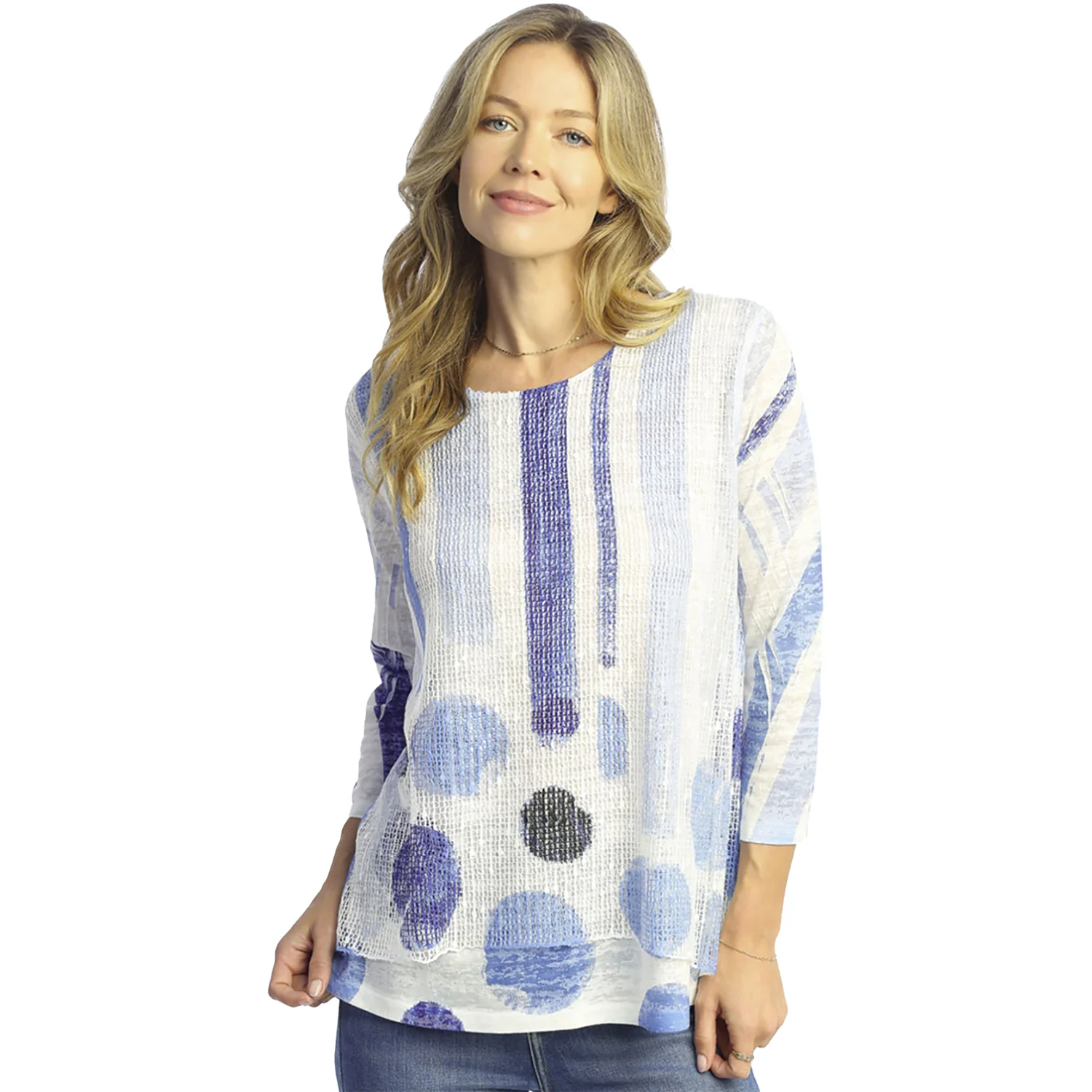 Jess & Jane Boucle Mesh Tunic Women's Clothing Sandra