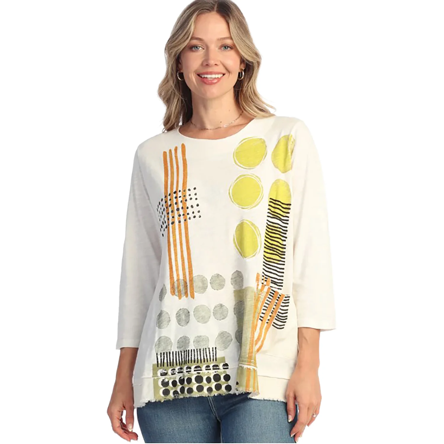 Jess & Jane Mineral Wash Long-Sleeve Layered Tunic with Pockets Women's Long-Sleeve Top Gallery