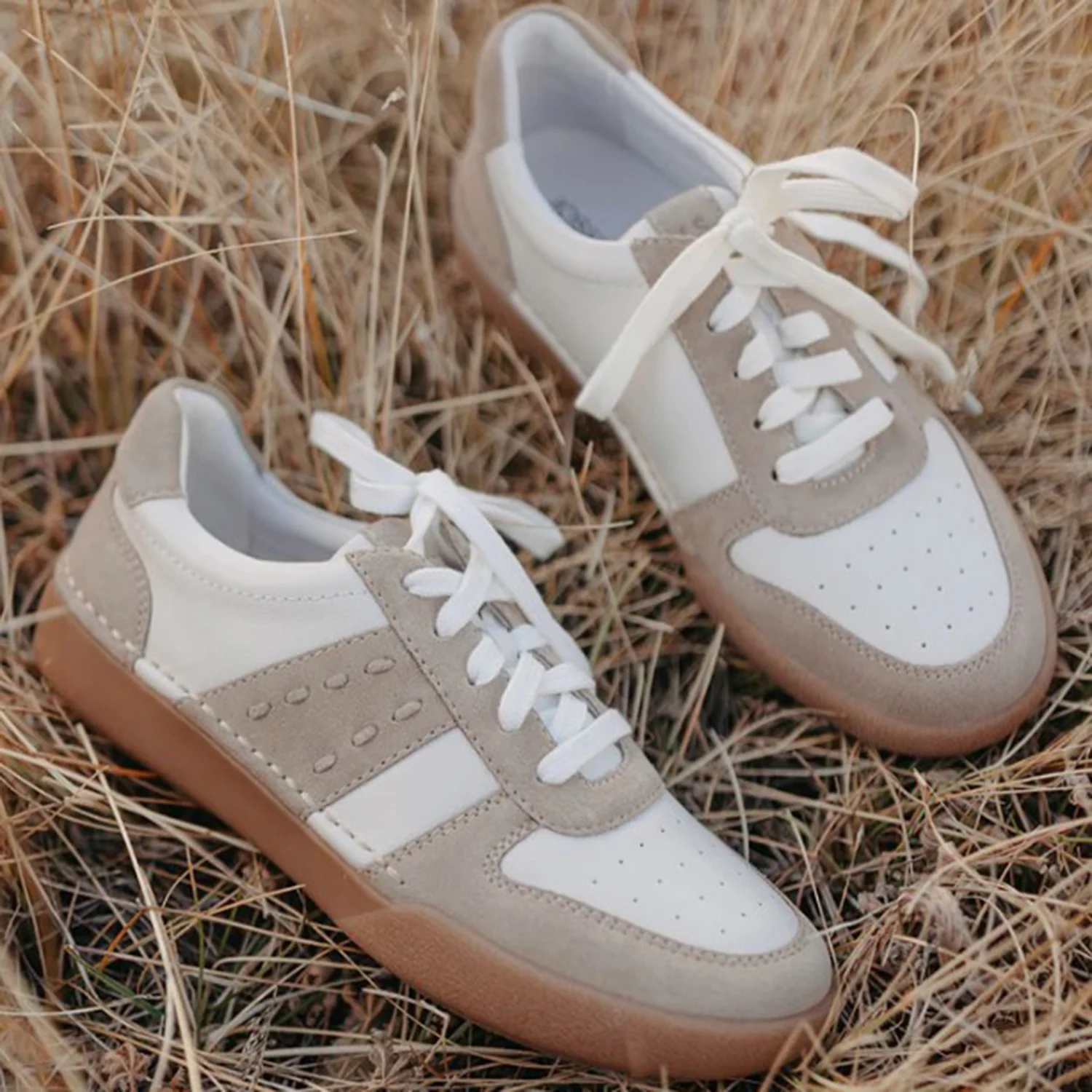 Josef Seibel Claire 27 Women's Lace Up Shoes Beige K Suede - Image 8