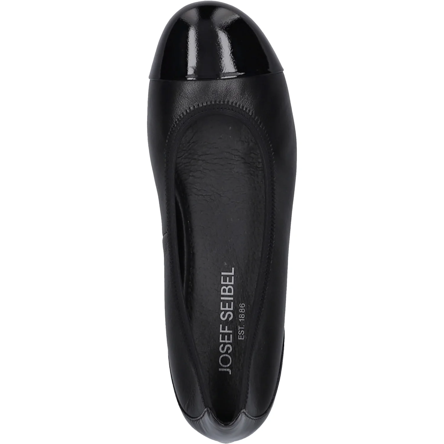 Josef Seibel Florina 01 Women's Dress Flats Black Leather/Patent Combi - Image 2