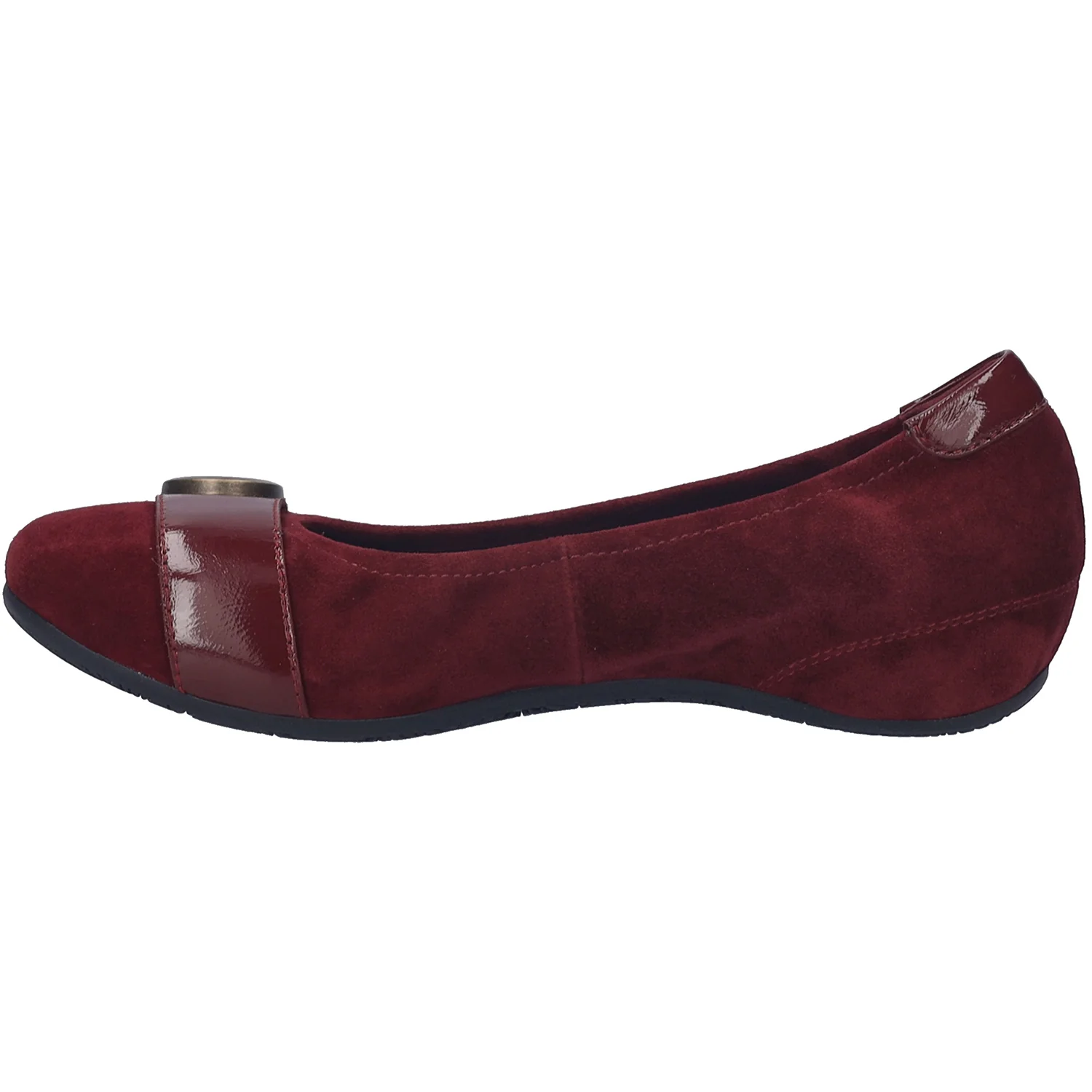 Josef Seibel Florina 06 Women's Dress Flats Bordo Suede - Image 3
