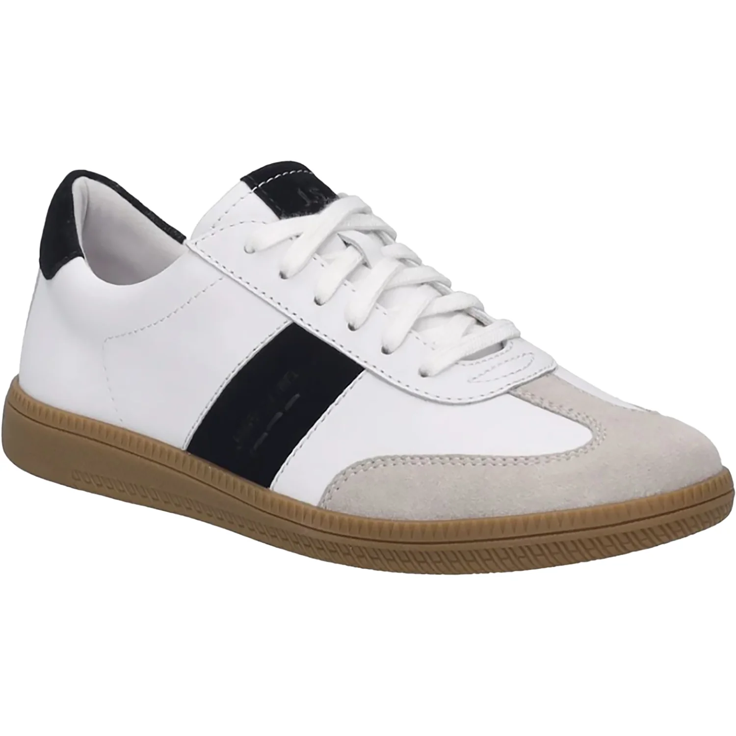 Josef Seibel Joleen 01 Women's Sporty Lace Up Shoes White/Black Suede - Image 5
