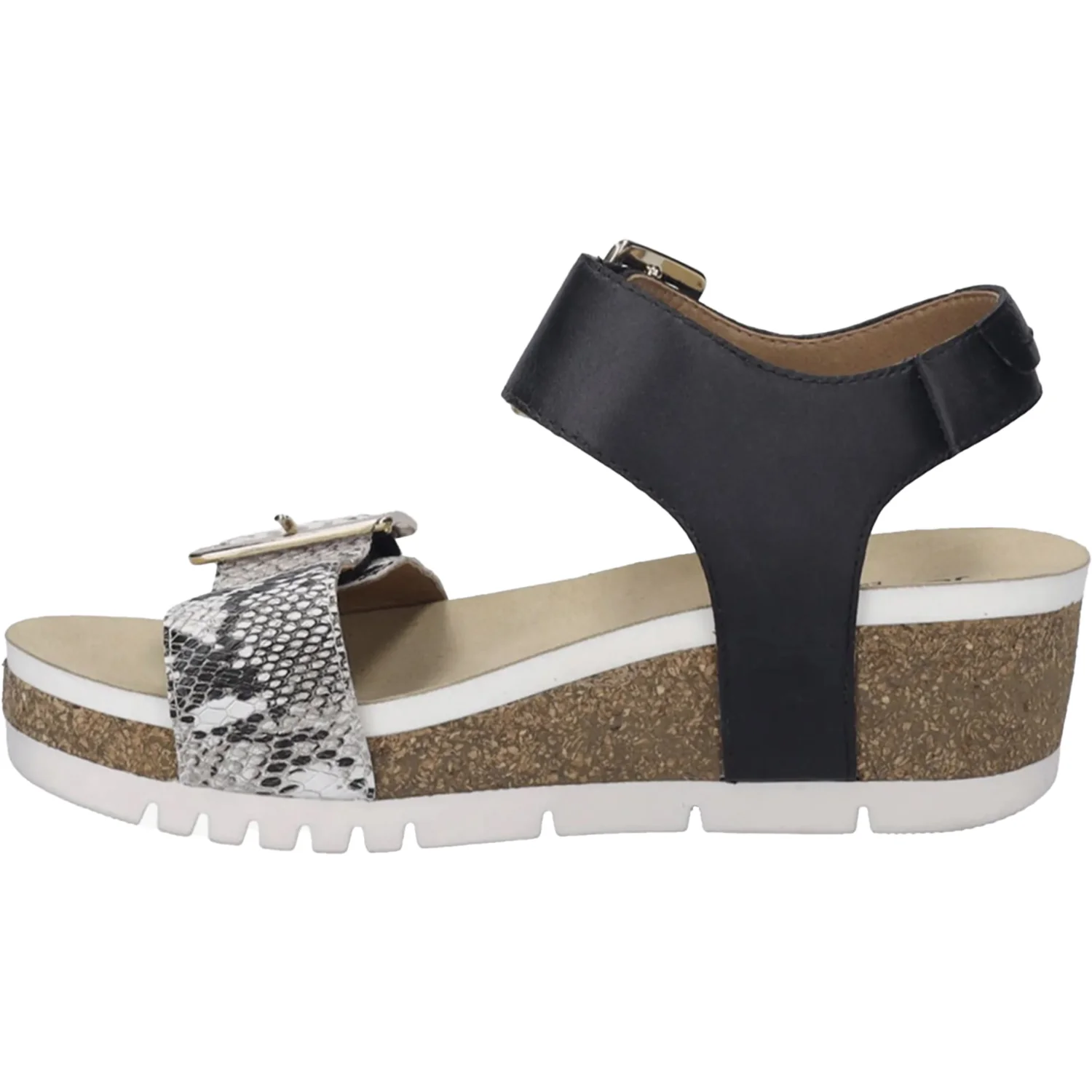 Josef Seibel Quinn 02 Women's Wedges Black Snake - Image 3