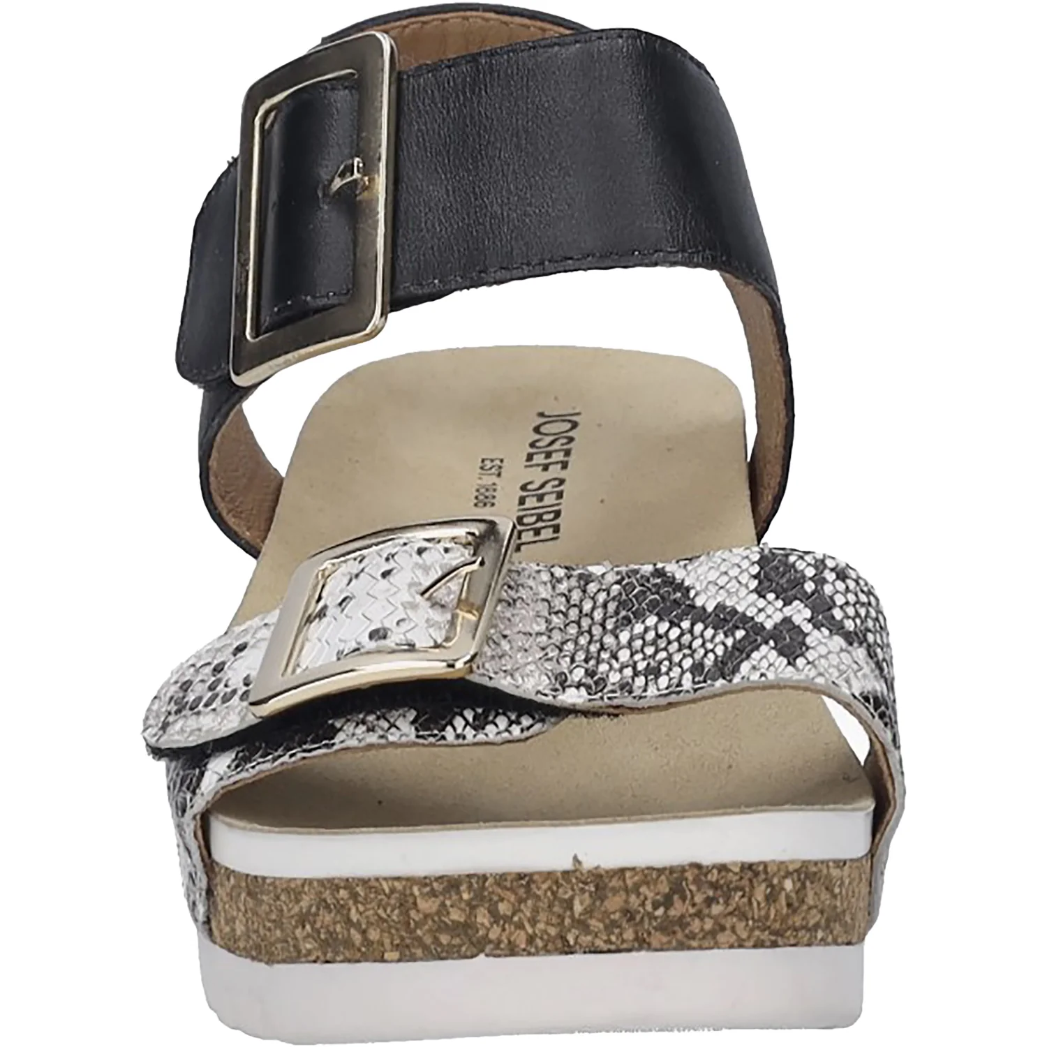 Josef Seibel Quinn 02 Women's Wedges Black Snake - Image 7