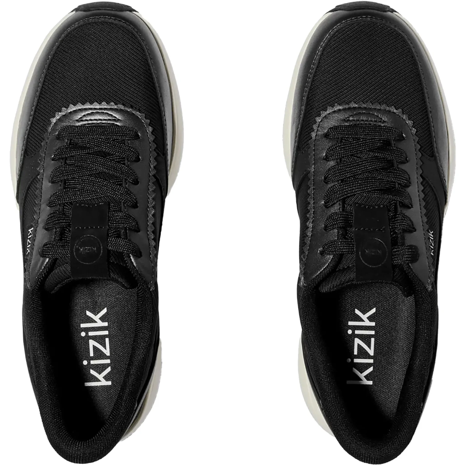 KIZIK Paris Women's Athletic Shoes Black/Pristine Leather - Image 2