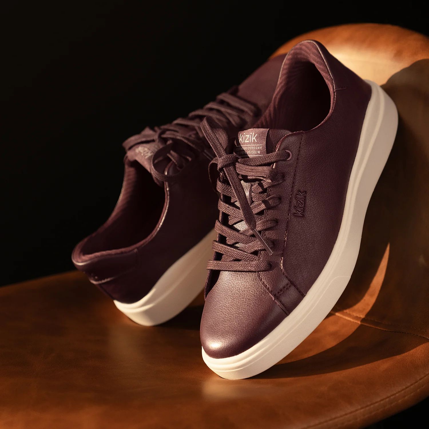 KIZIK Vegas 2 Women's Lace Up Shoes Traditional Mauve Wine/Pristine - Image 6