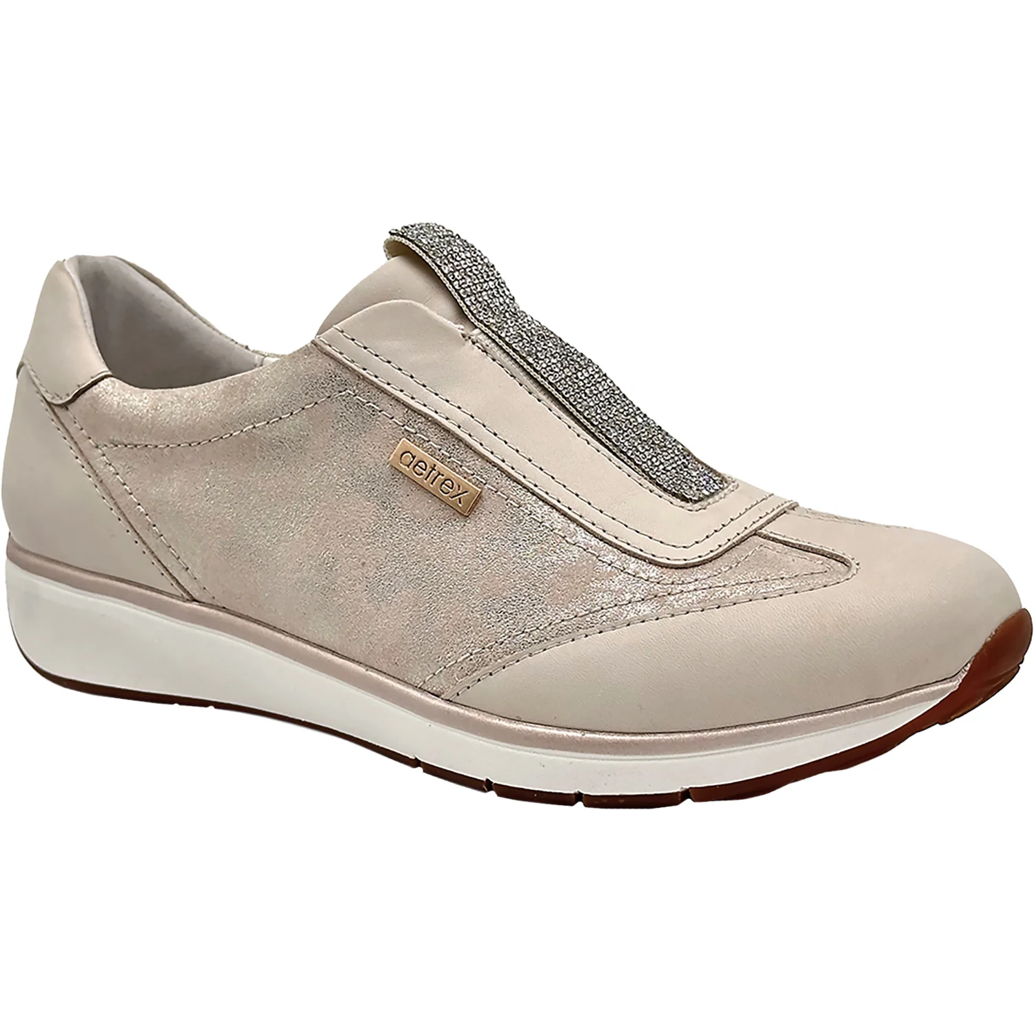 Aetrex Megan Women's Slip Ons Sporty Champagne - Image 5