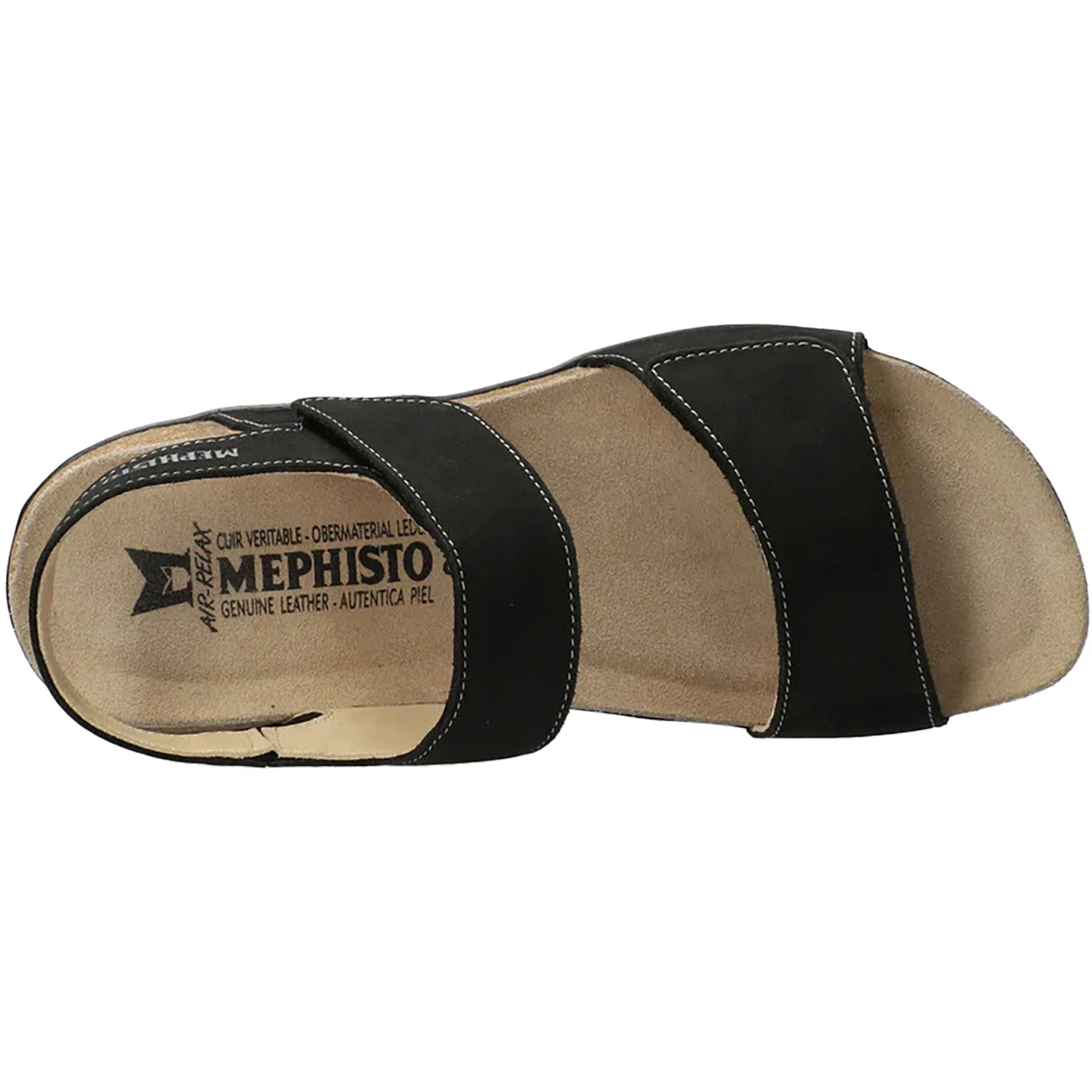 Mephisto Agave Women's Sandals Black Bucksoft Leather - Image 2