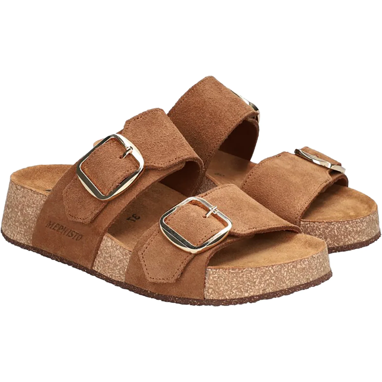 Mephisto Bayane Women's Slide Sandals Tobacco - Image 3