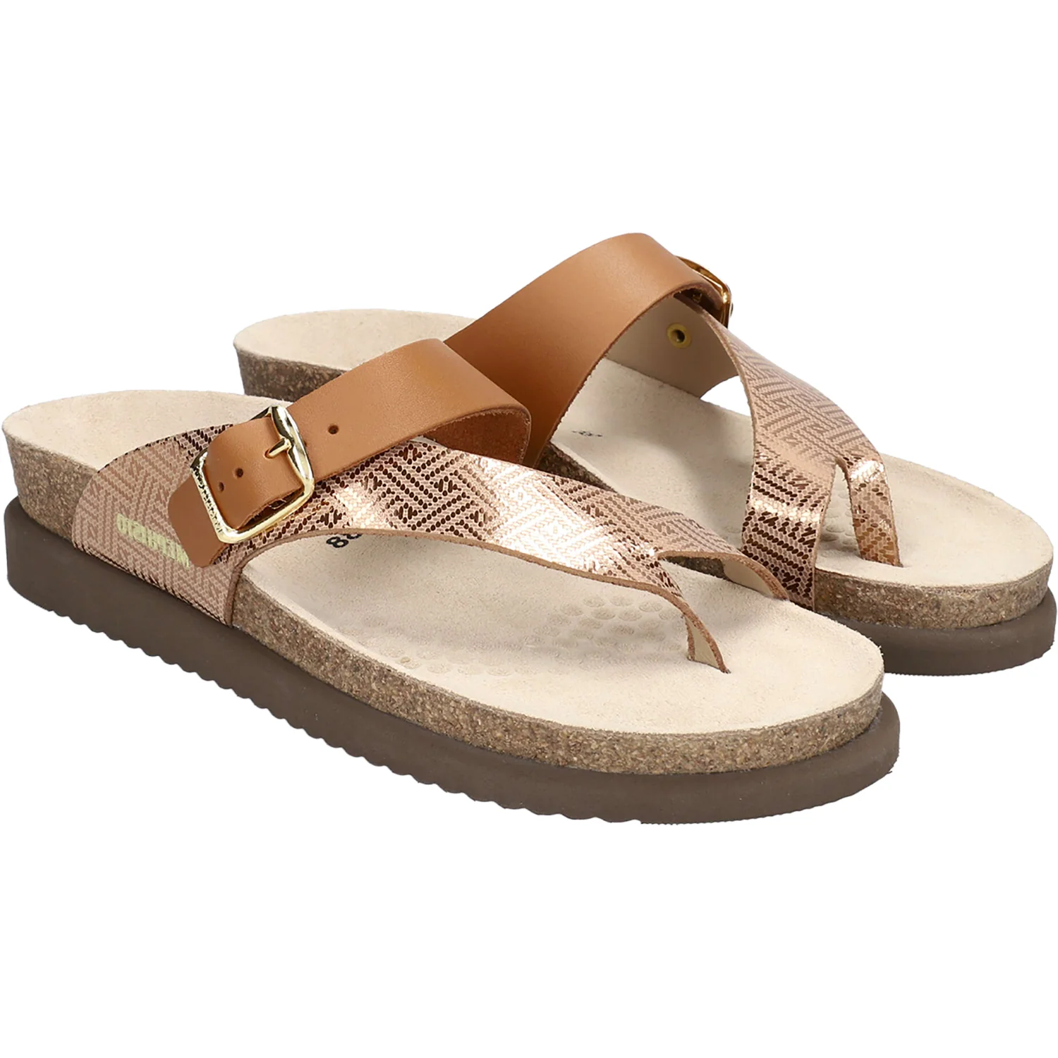 Mephisto Helen Mix Women's Adjust Thong Sandals Camel Helios - Image 3
